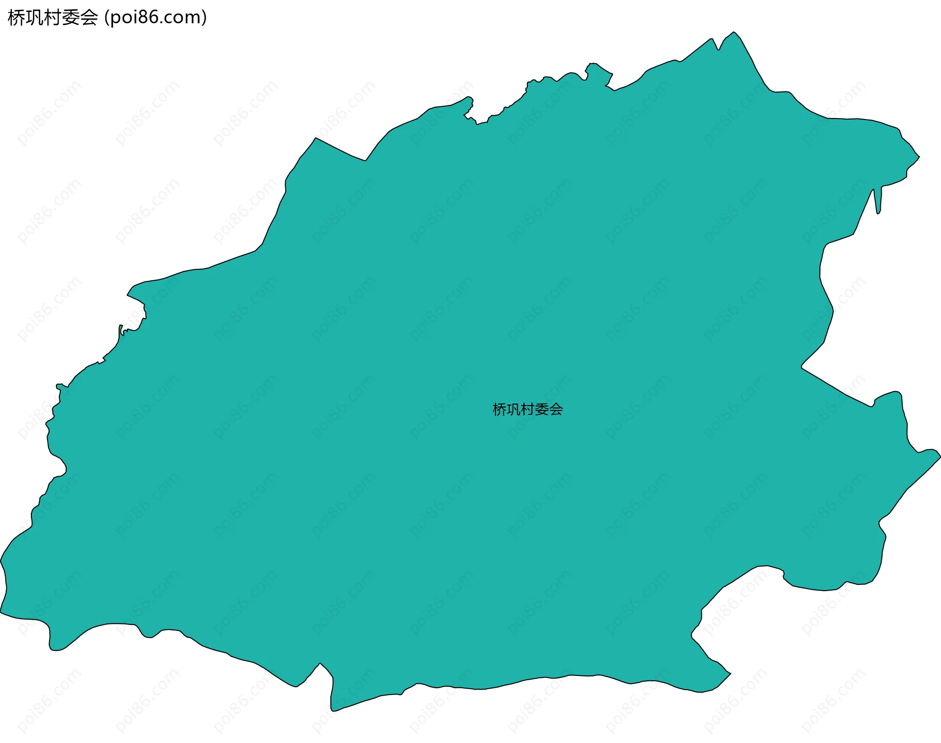 桥巩村委会边界地图