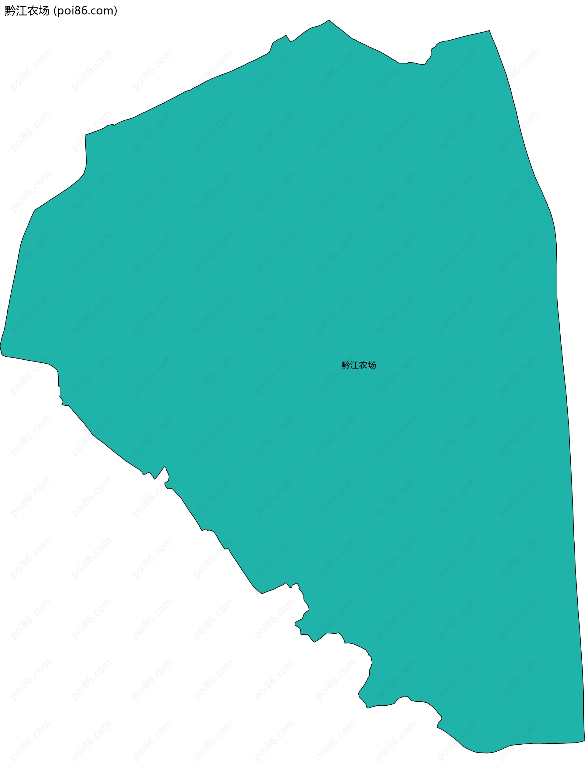 黔江农场边界地图