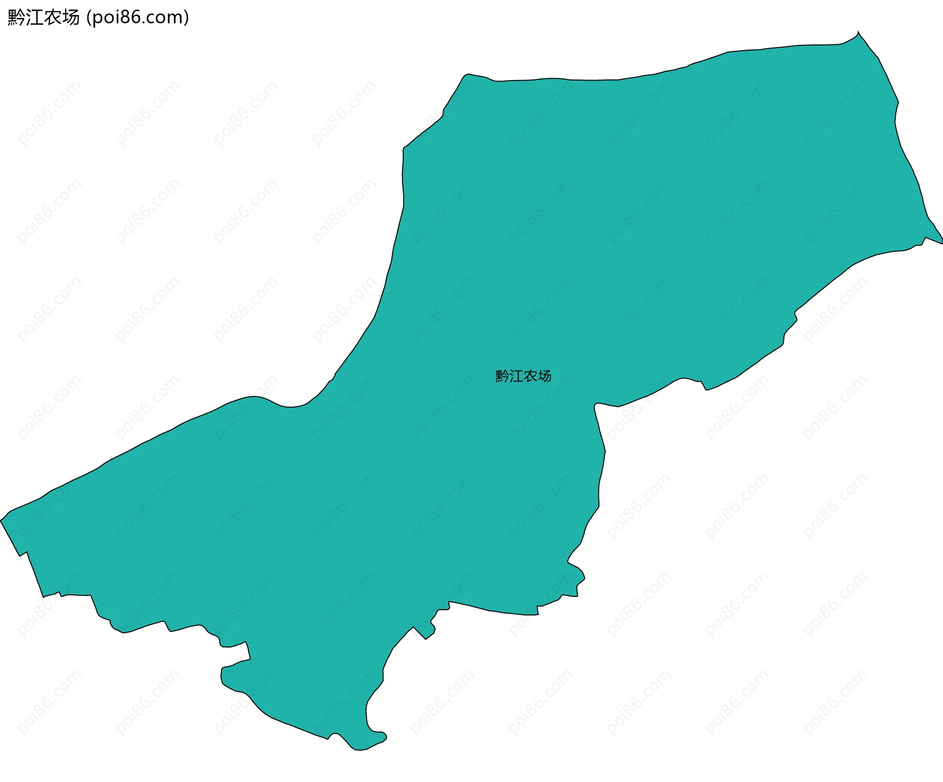 黔江农场边界地图