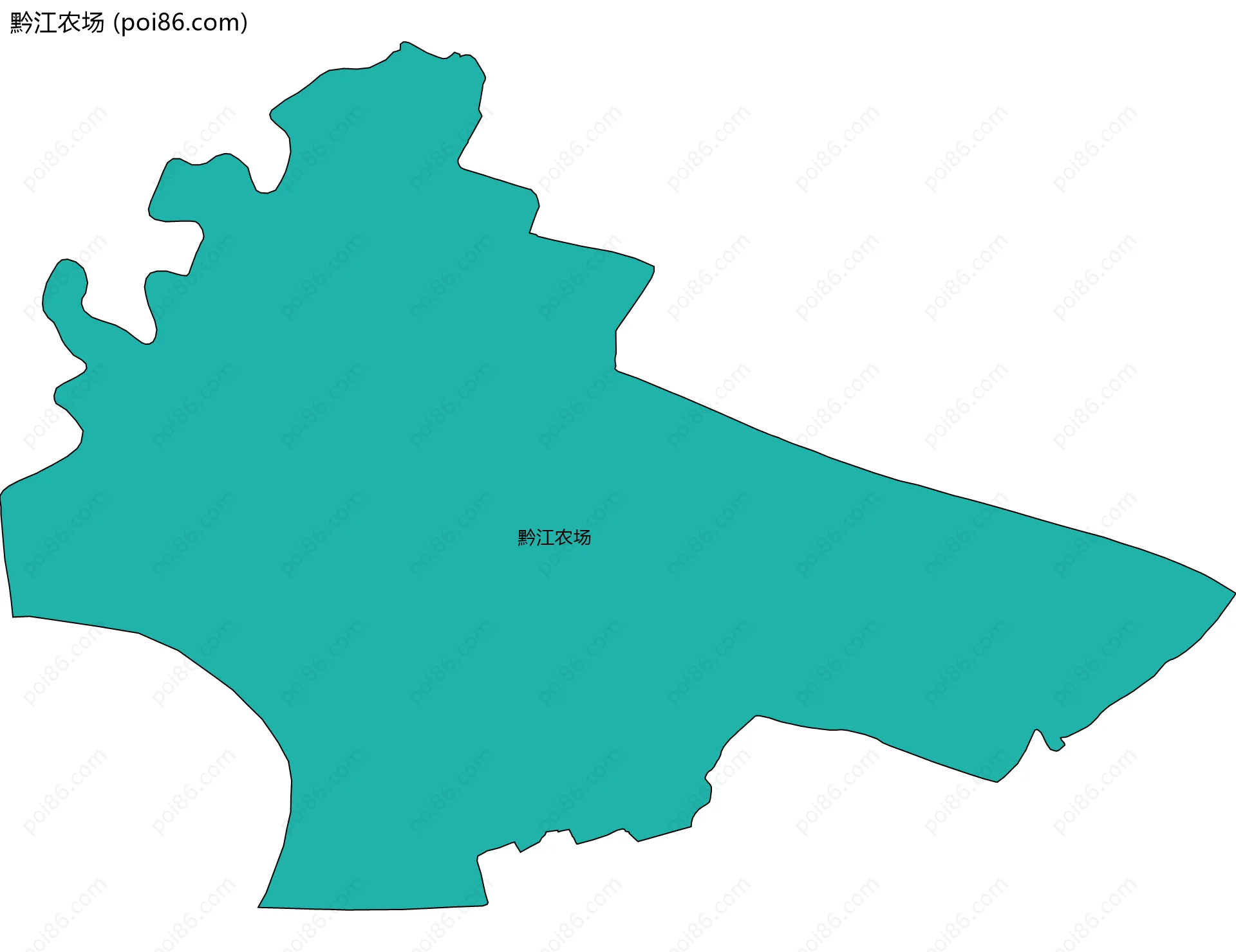 黔江农场边界地图