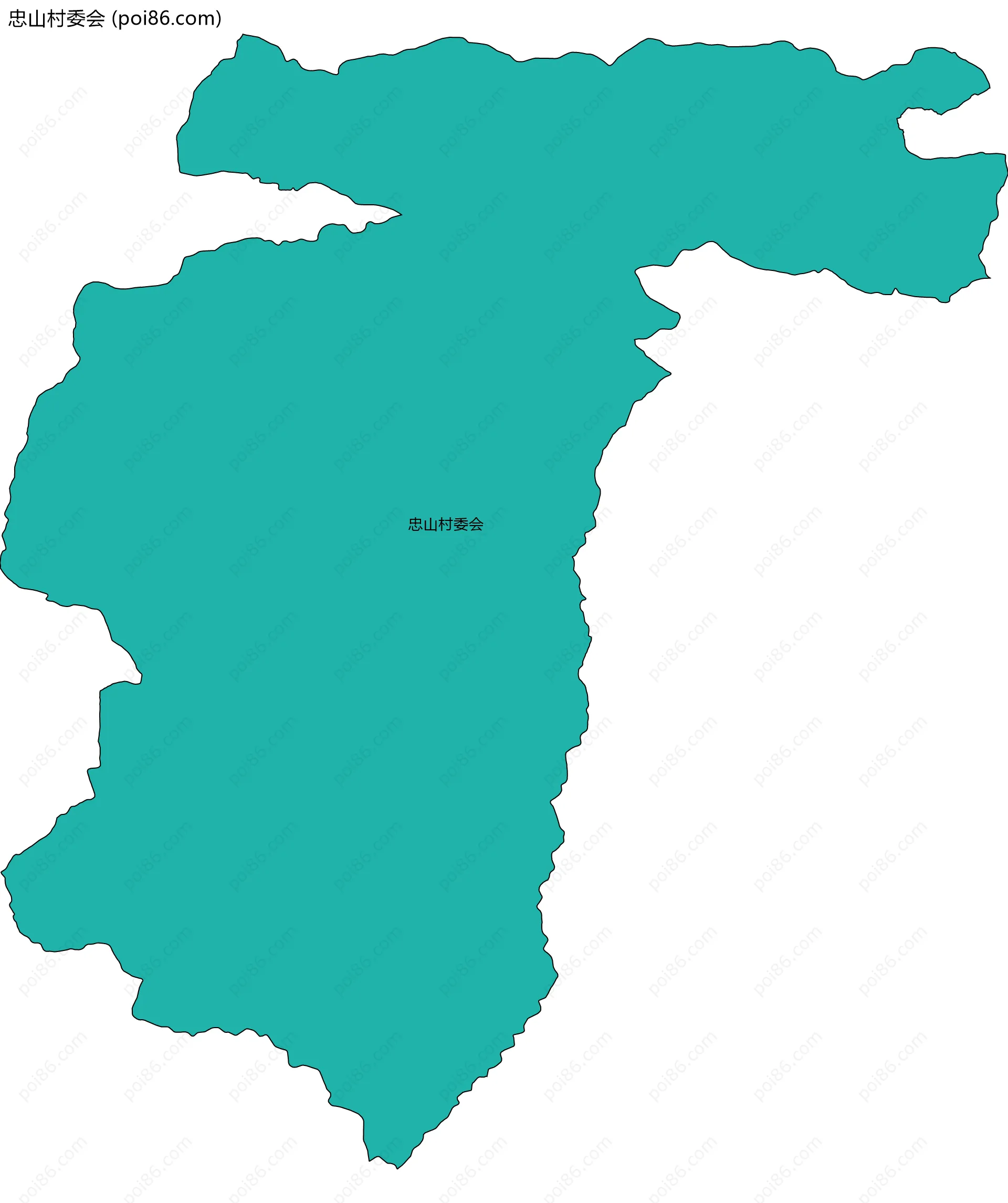 忠山村委会边界地图