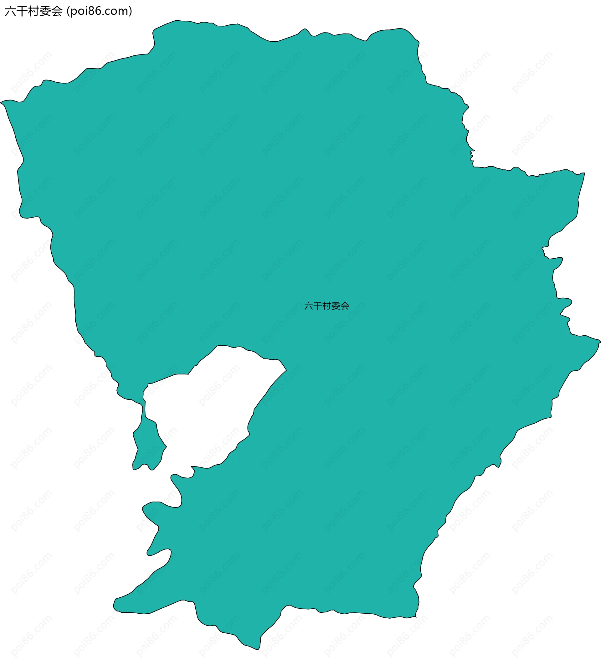 六干村委会边界地图