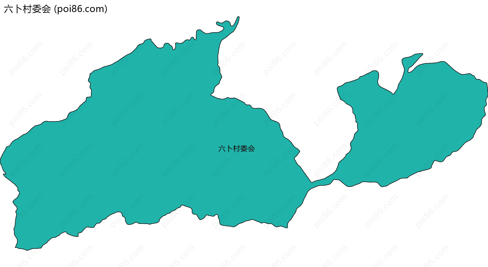 六卜村委会边界地图