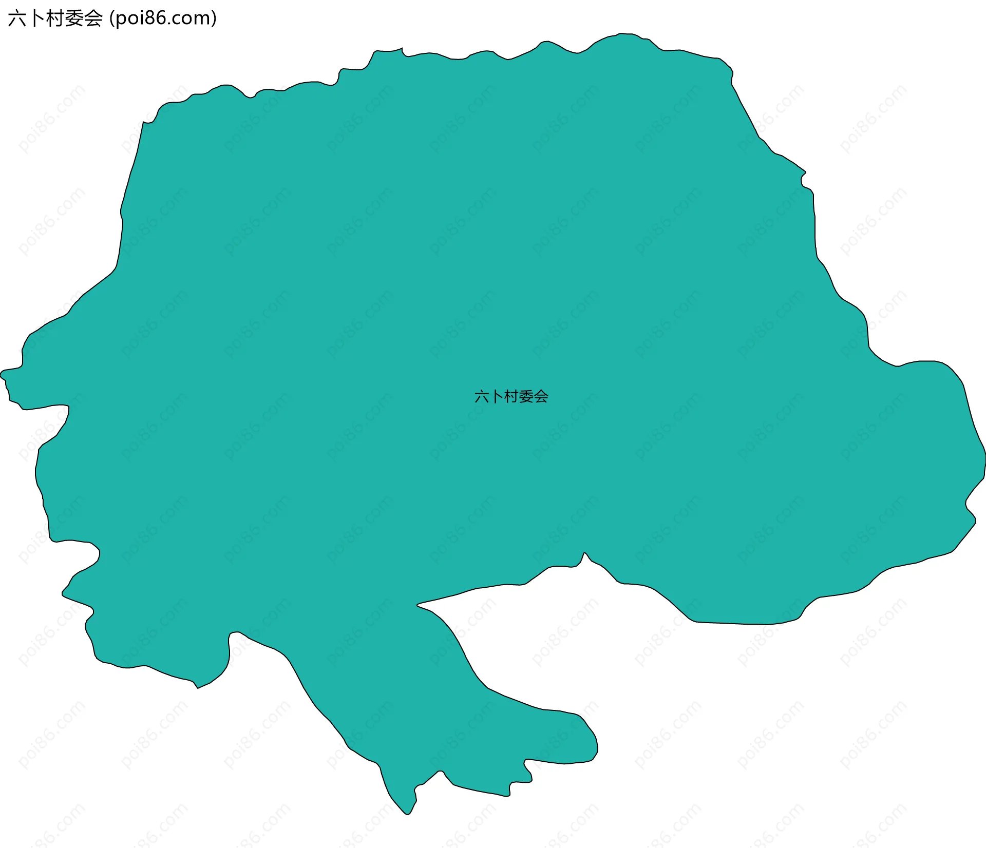 六卜村委会边界地图