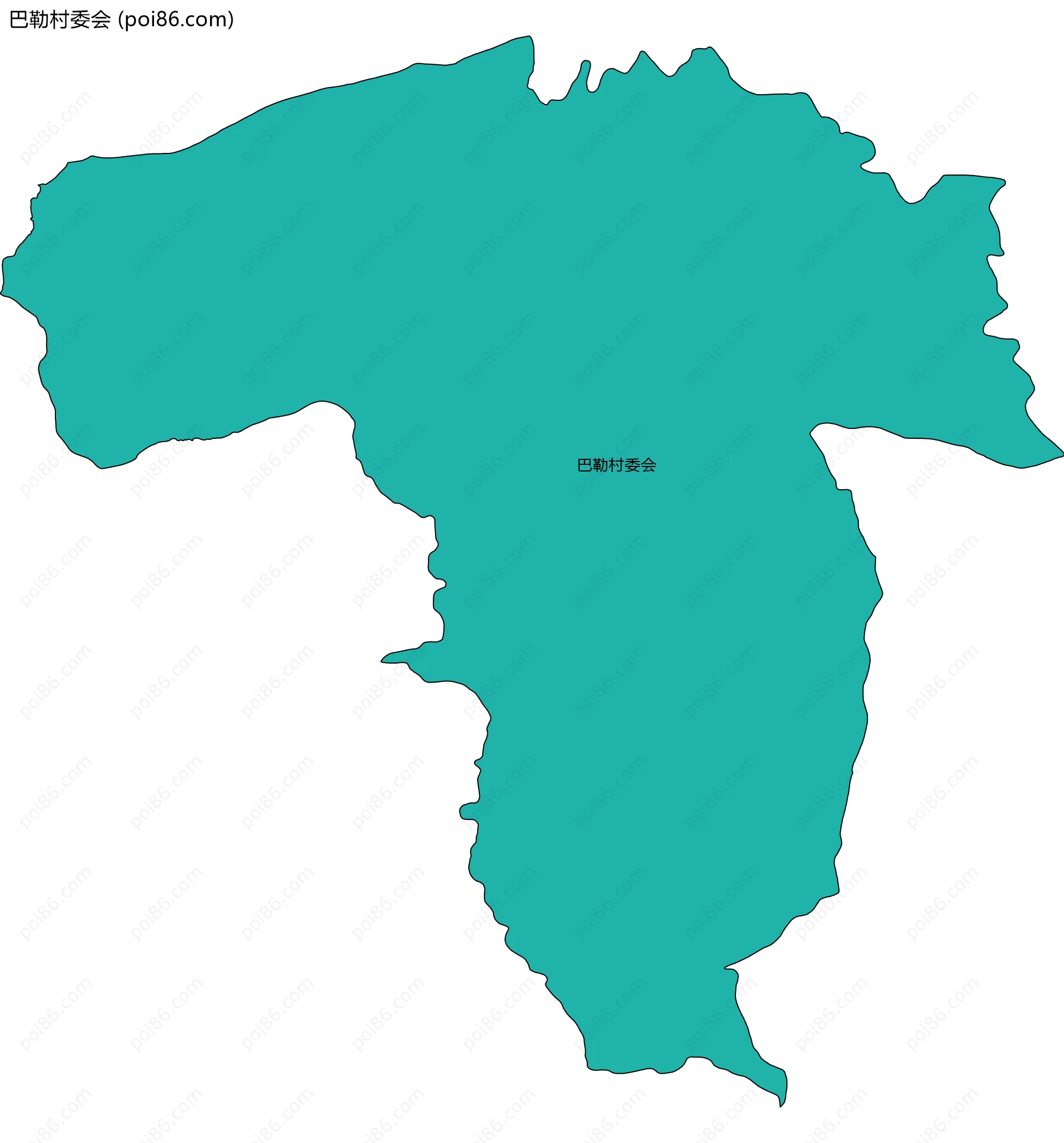 巴勒村委会边界地图