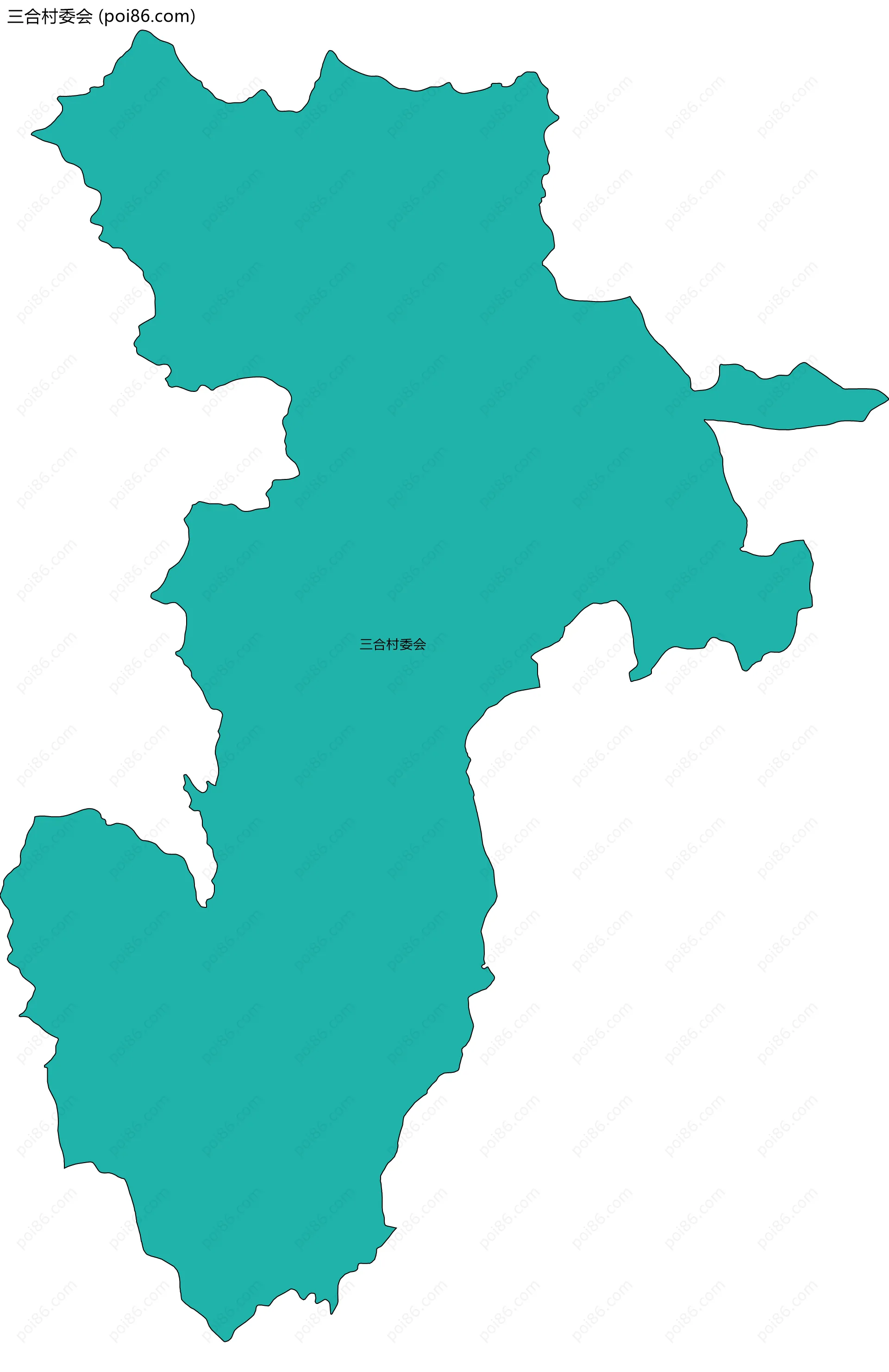 三合村委会边界地图