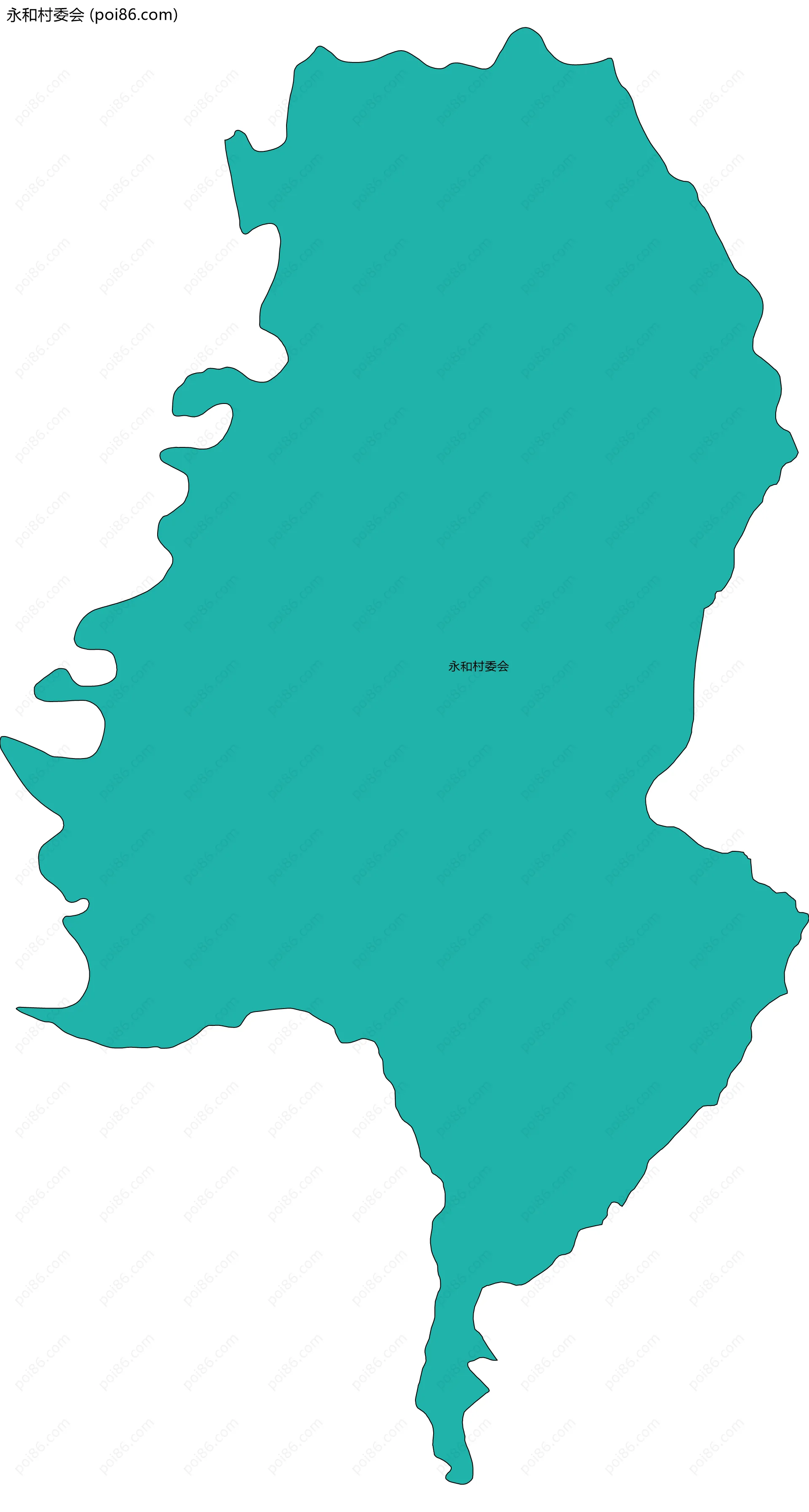 永和村委会边界地图