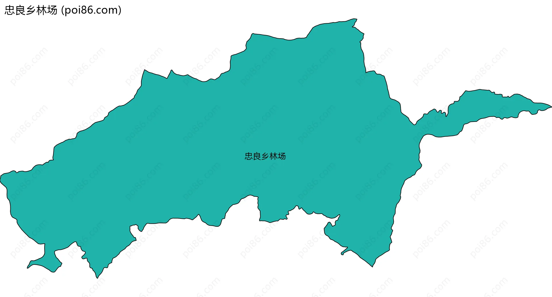 忠良乡林场边界地图