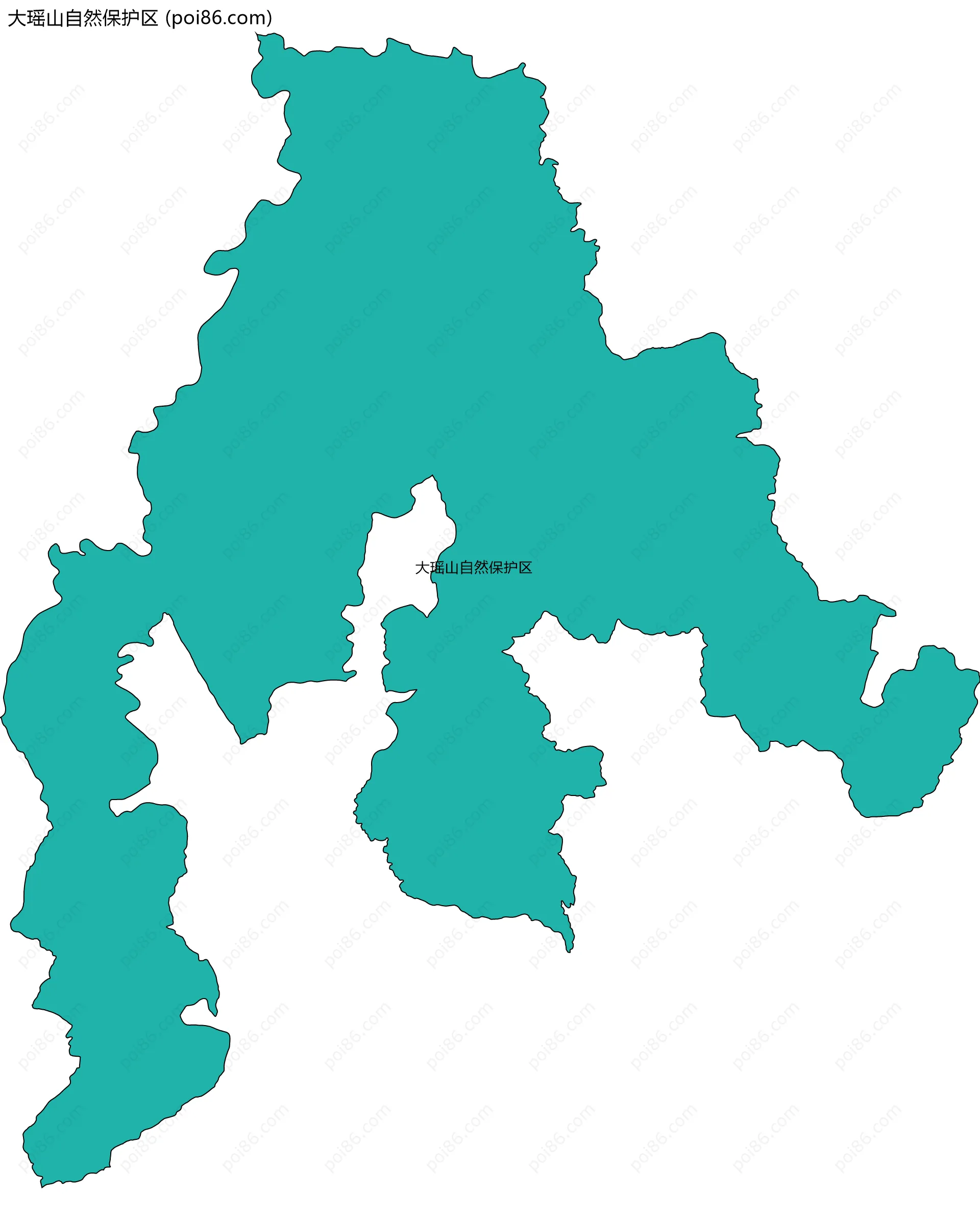 大瑶山自然保护区边界地图