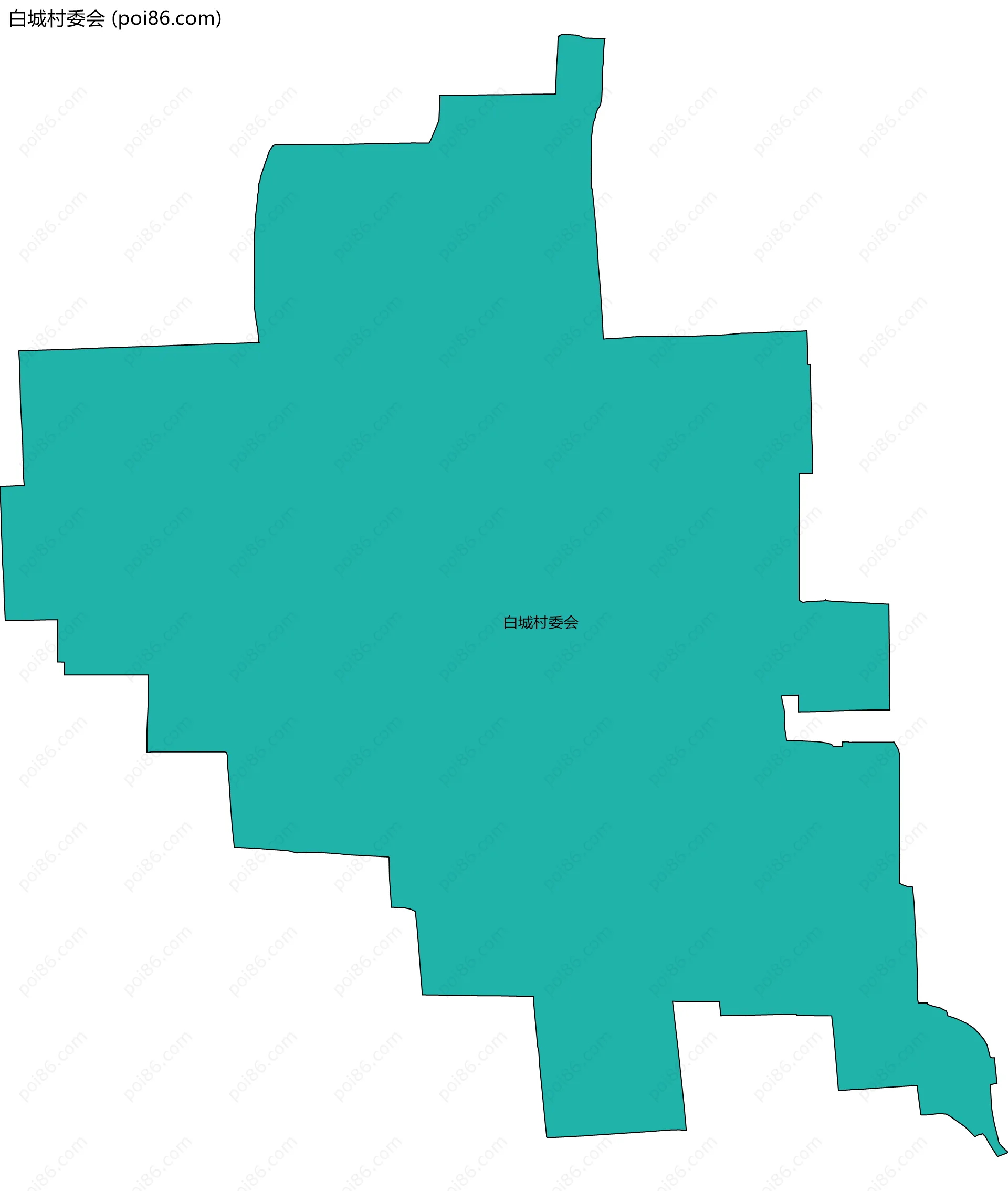 白城村委会边界地图