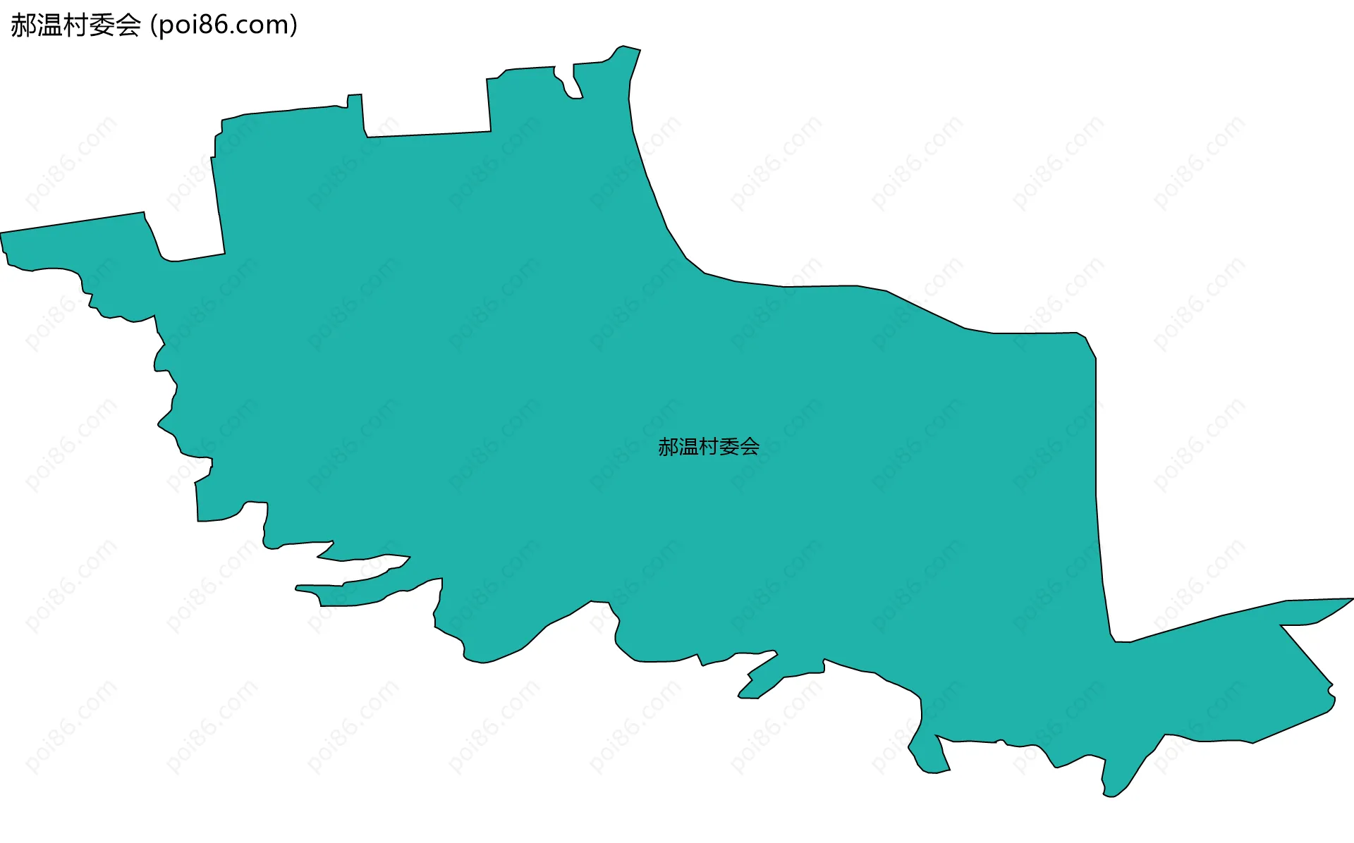 郝温村委会边界地图