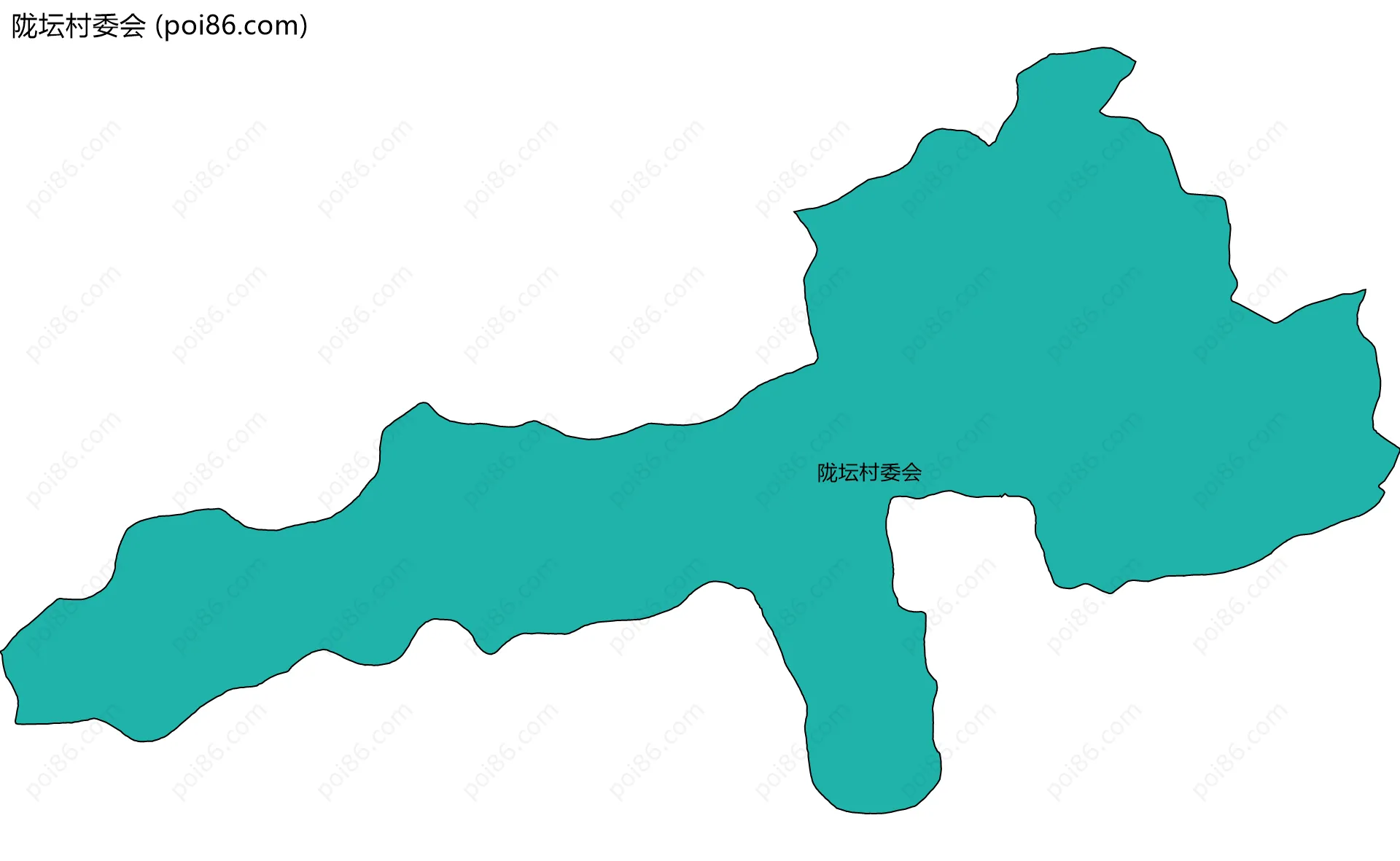 陇坛村委会边界地图