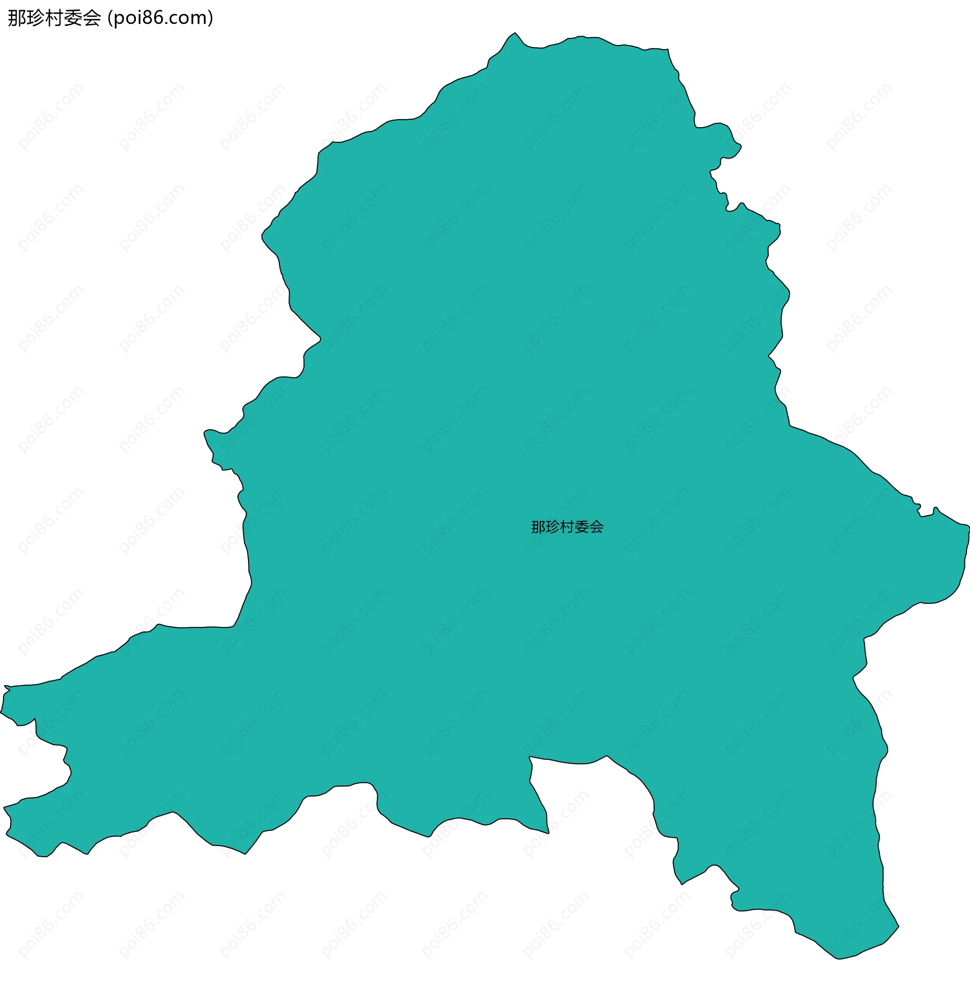 那珍村委会边界地图