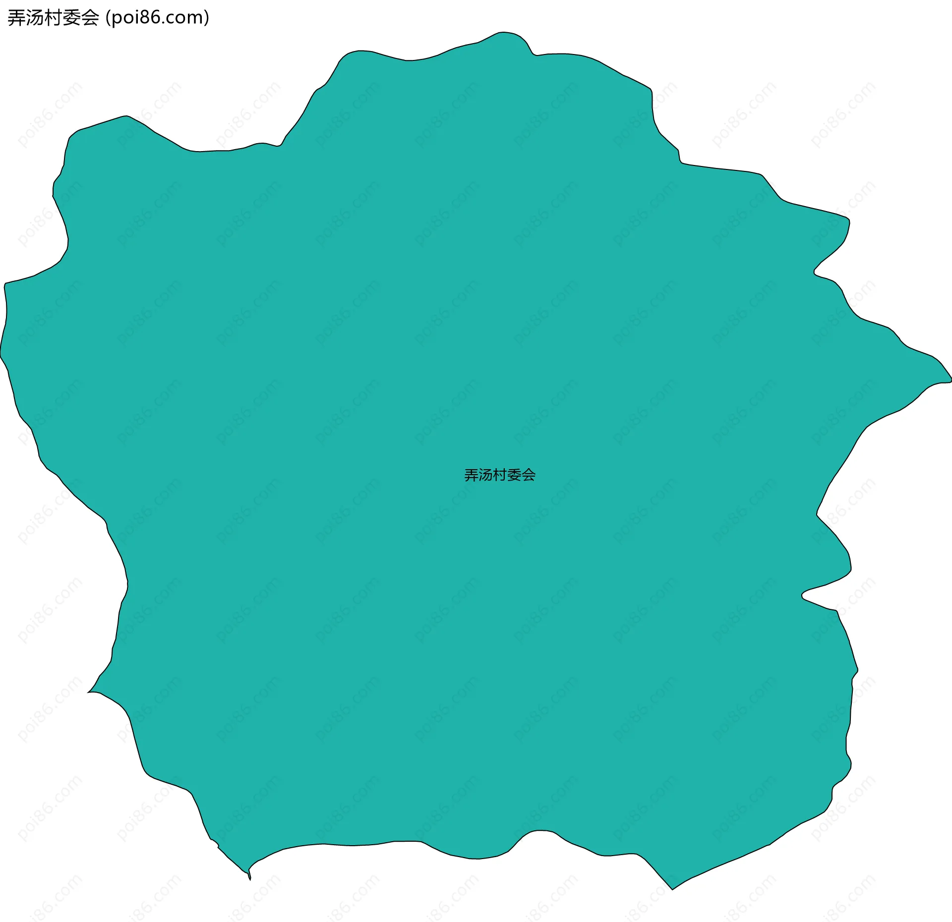 弄汤村委会边界地图