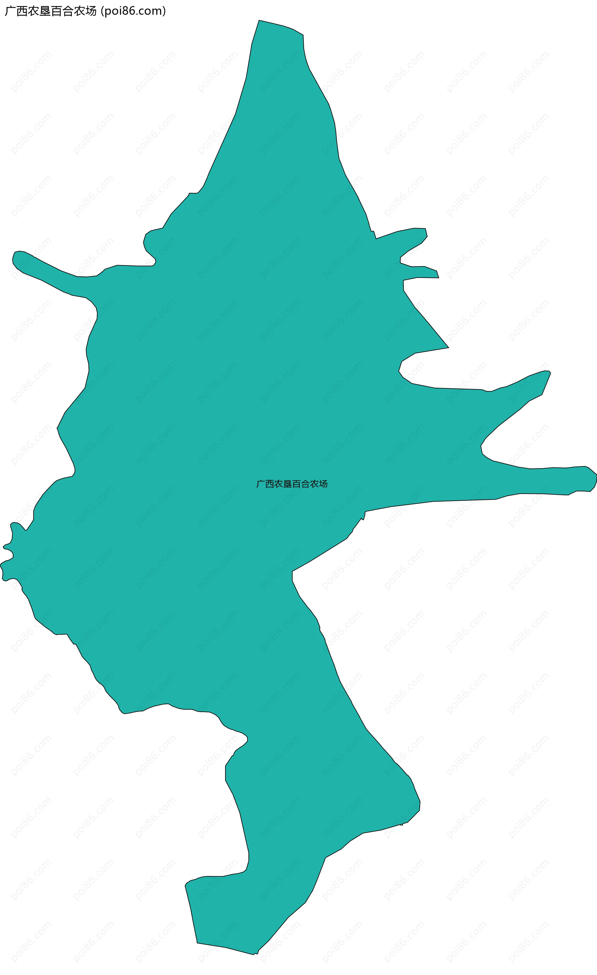 广西农垦百合农场边界地图