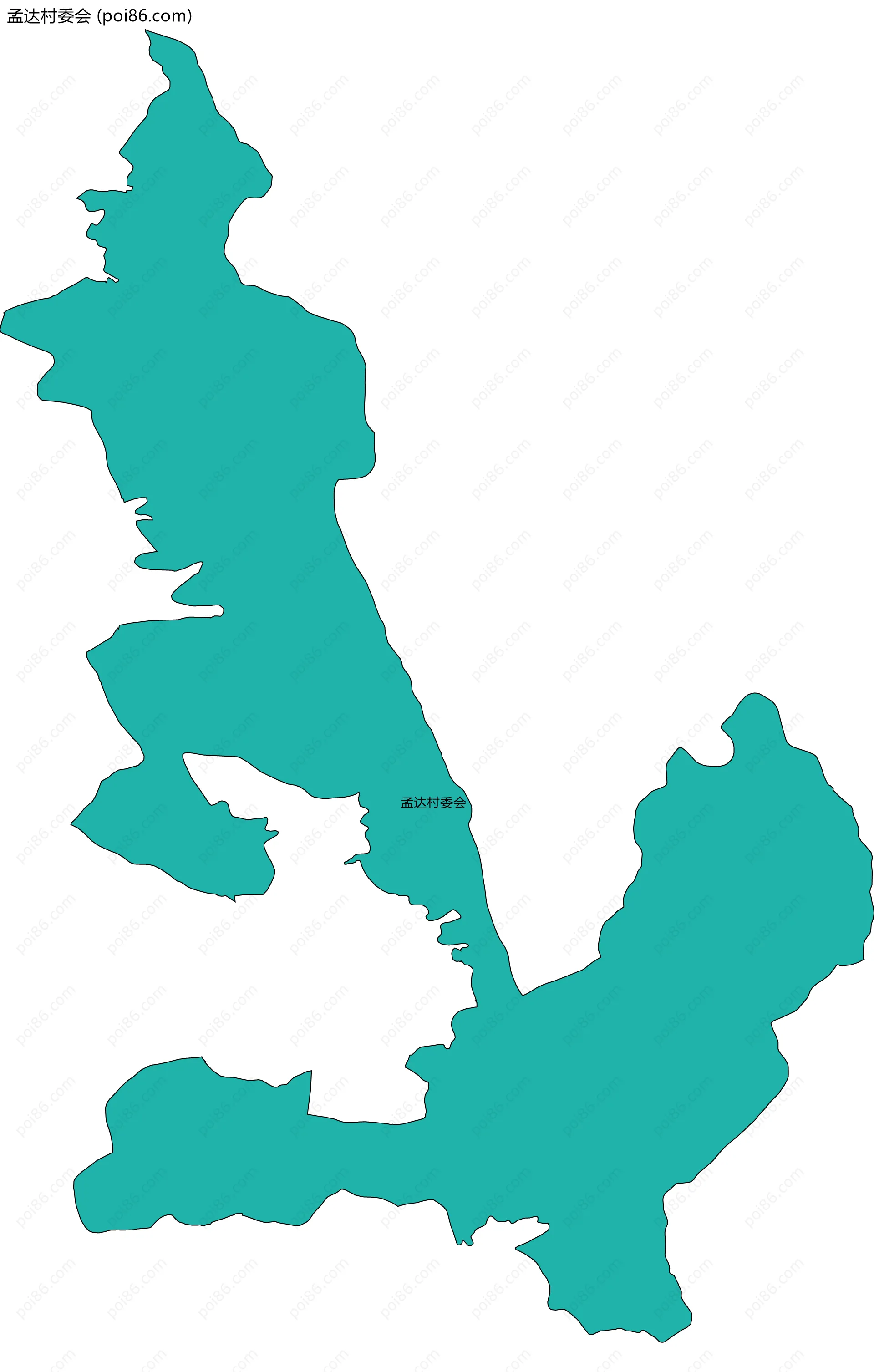 孟达村委会边界地图