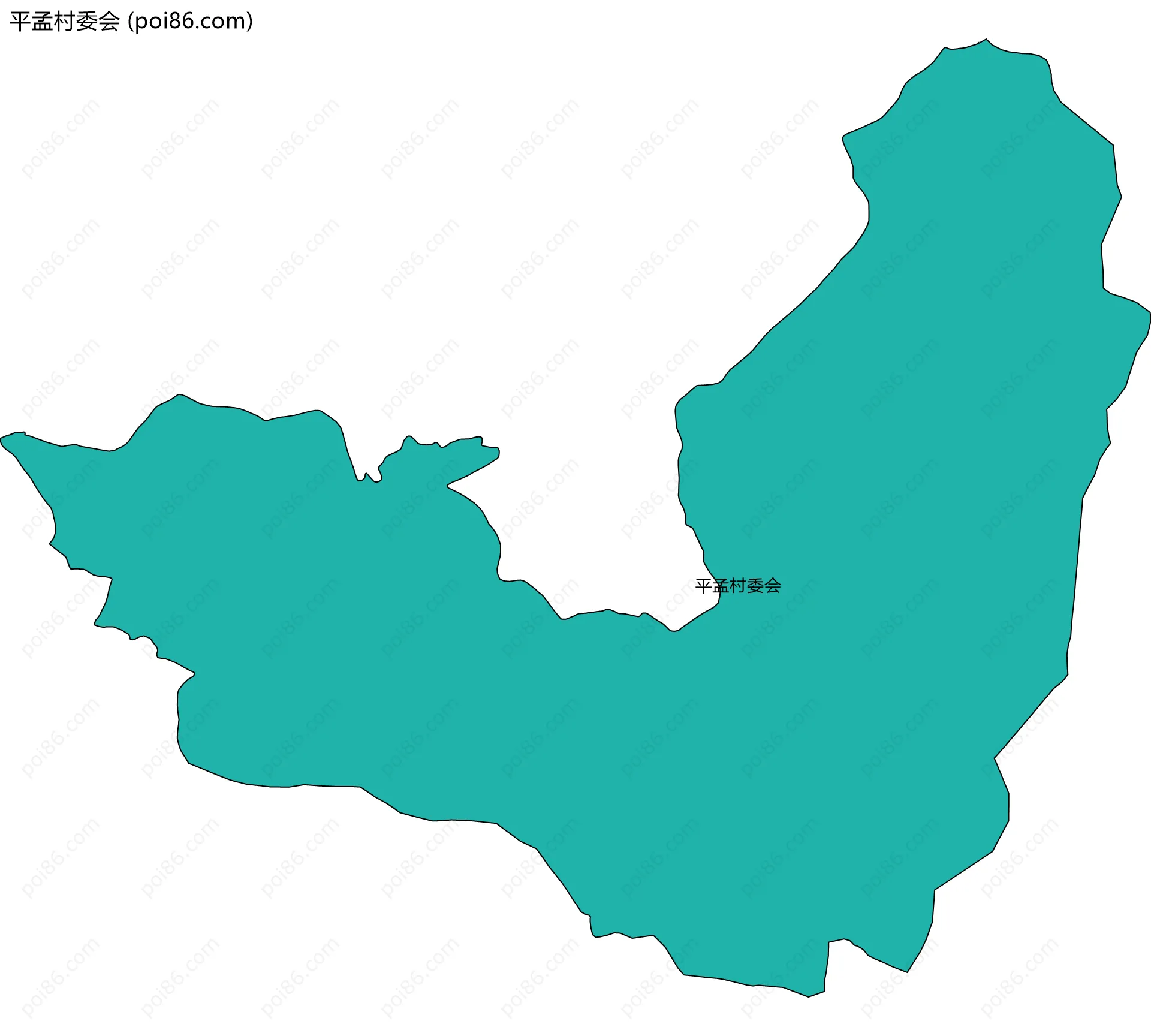 平孟村委会边界地图