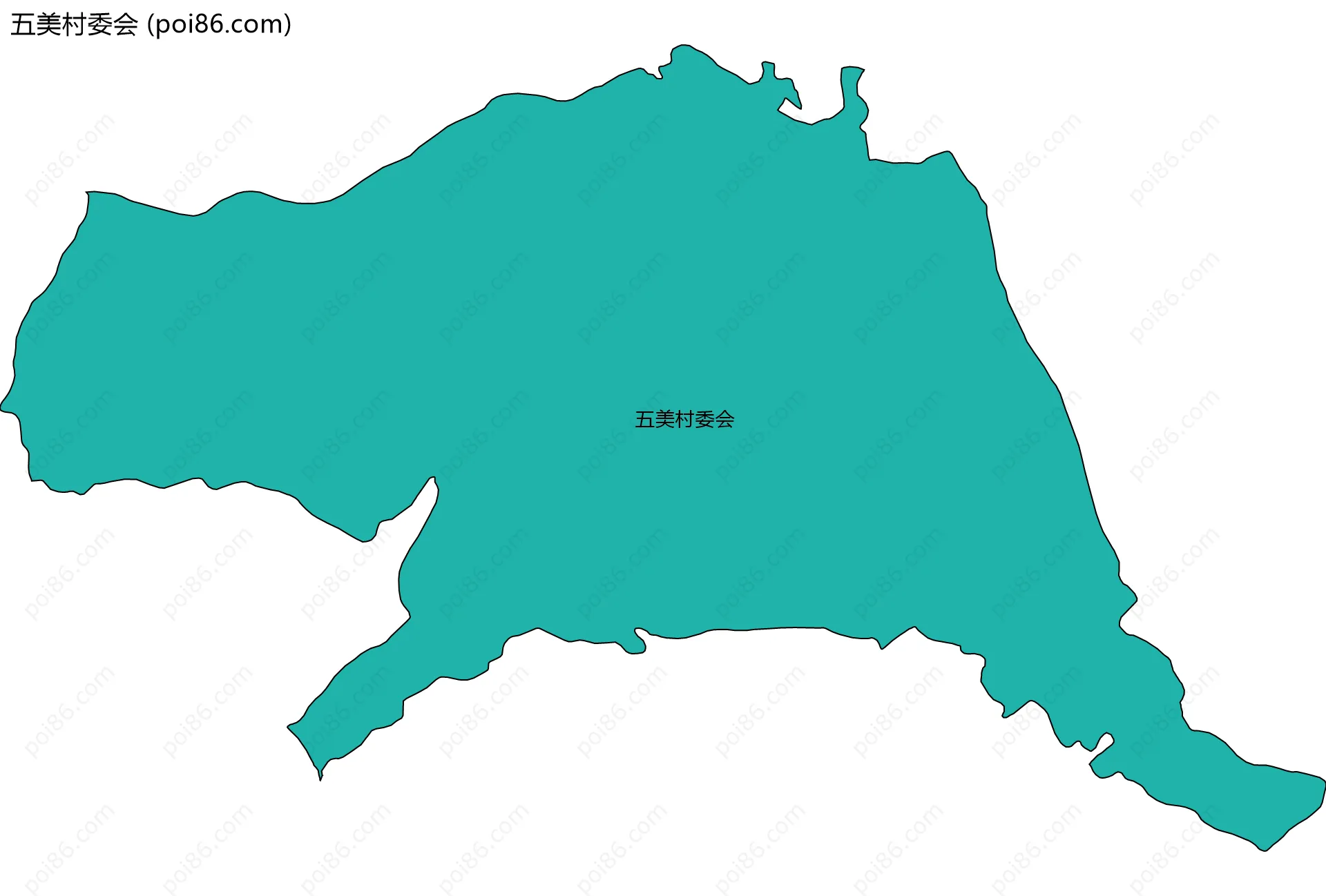 五美村委会边界地图