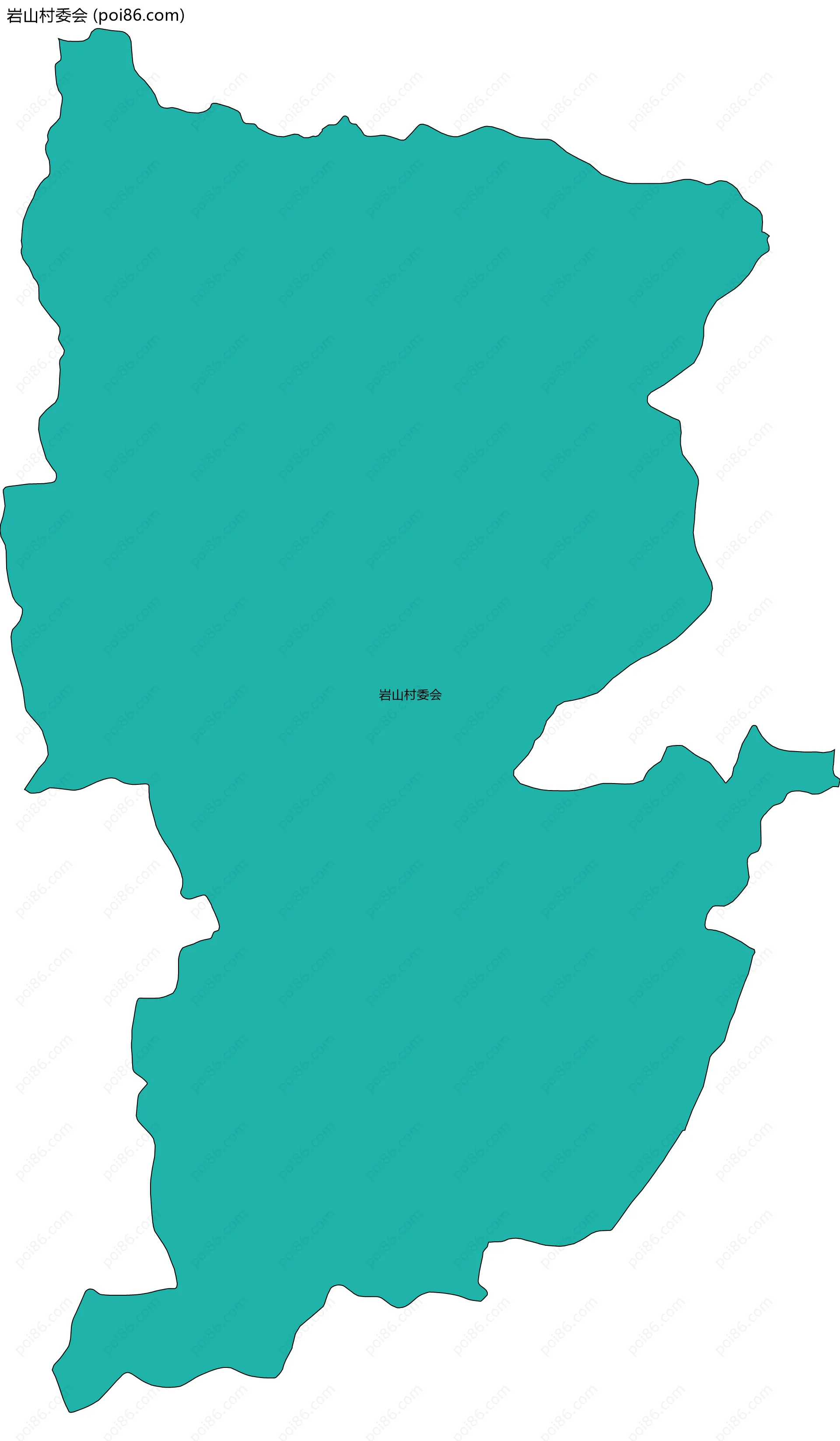 岩山村委会边界地图