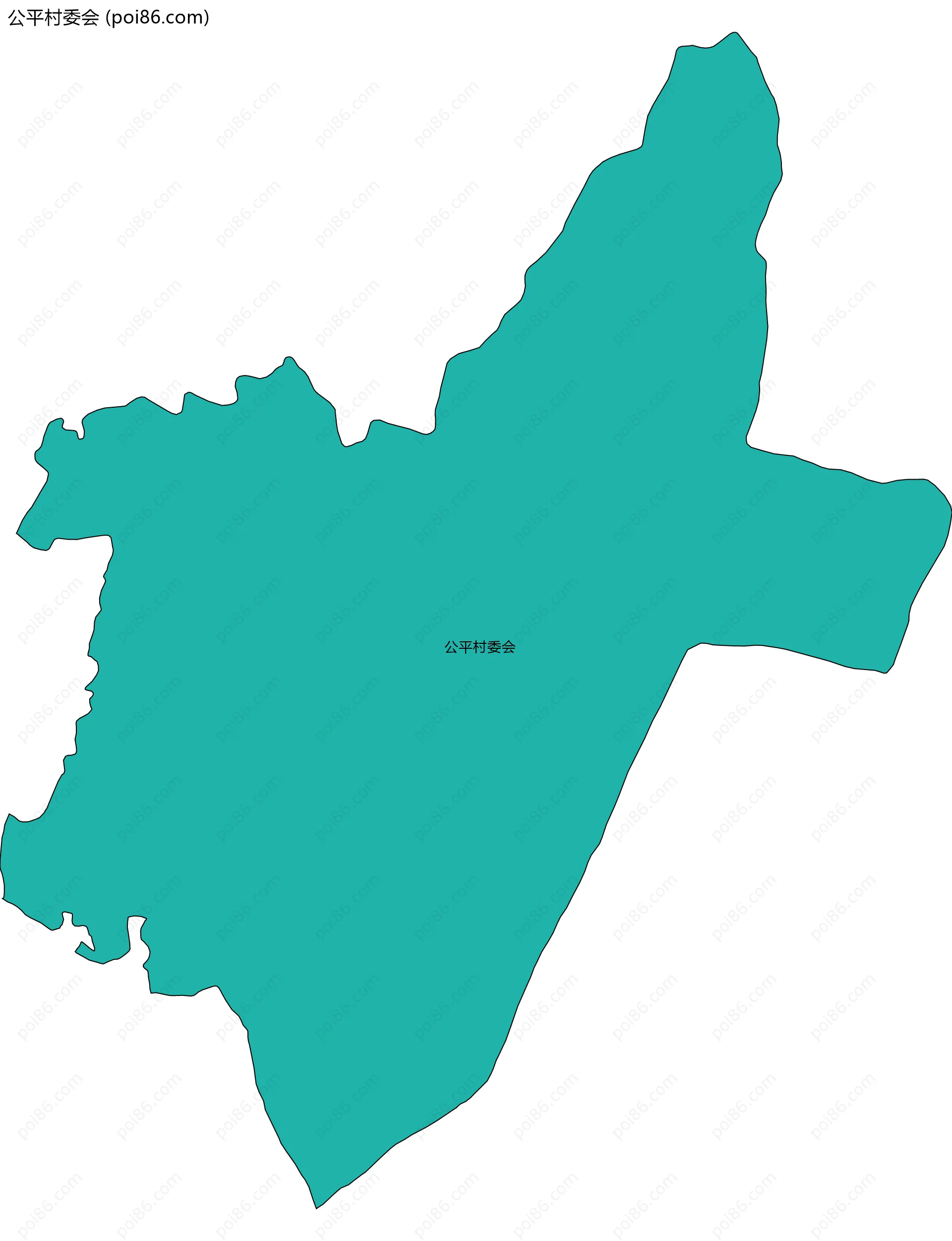 公平村委会边界地图