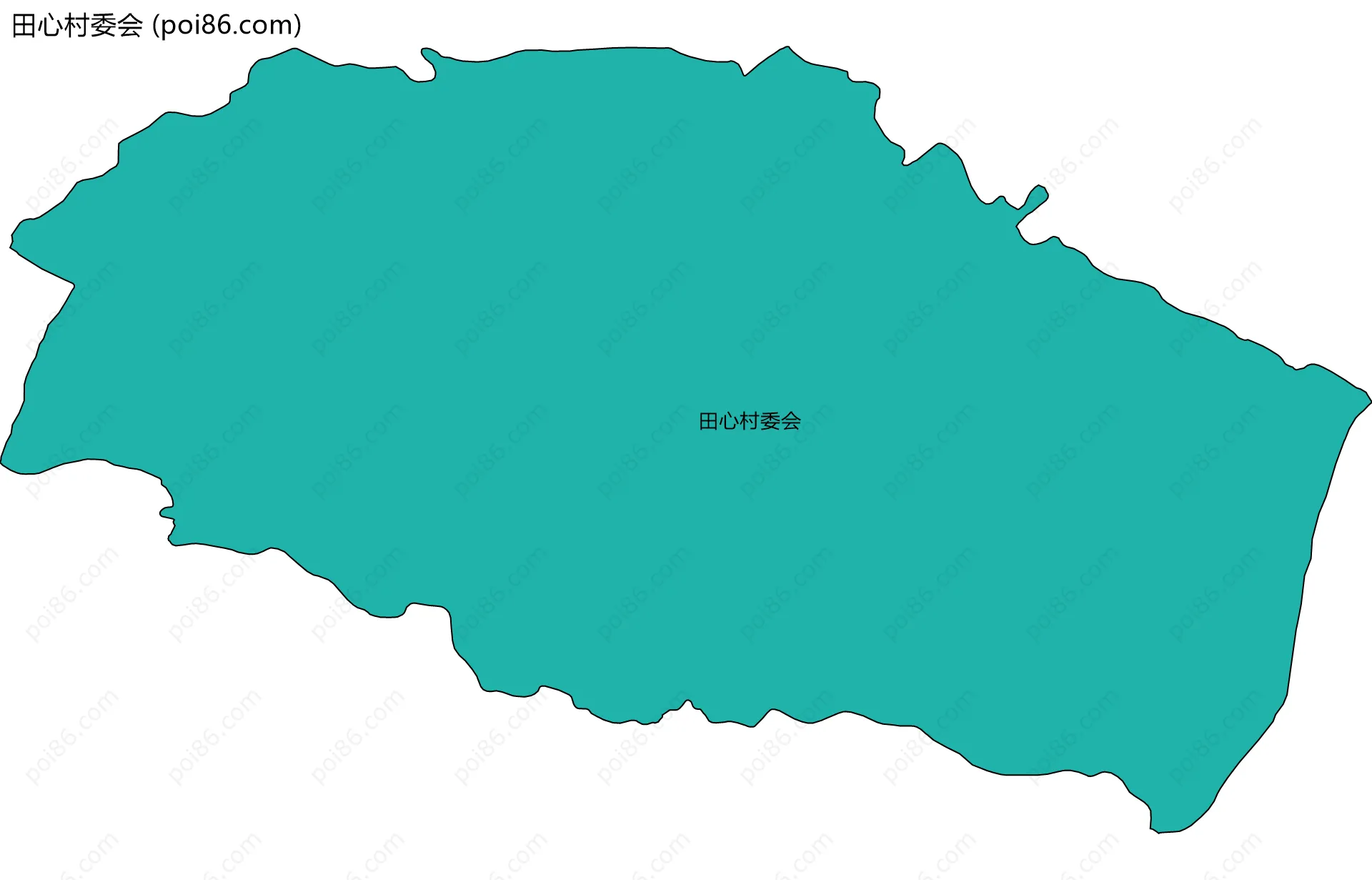 田心村委会边界地图