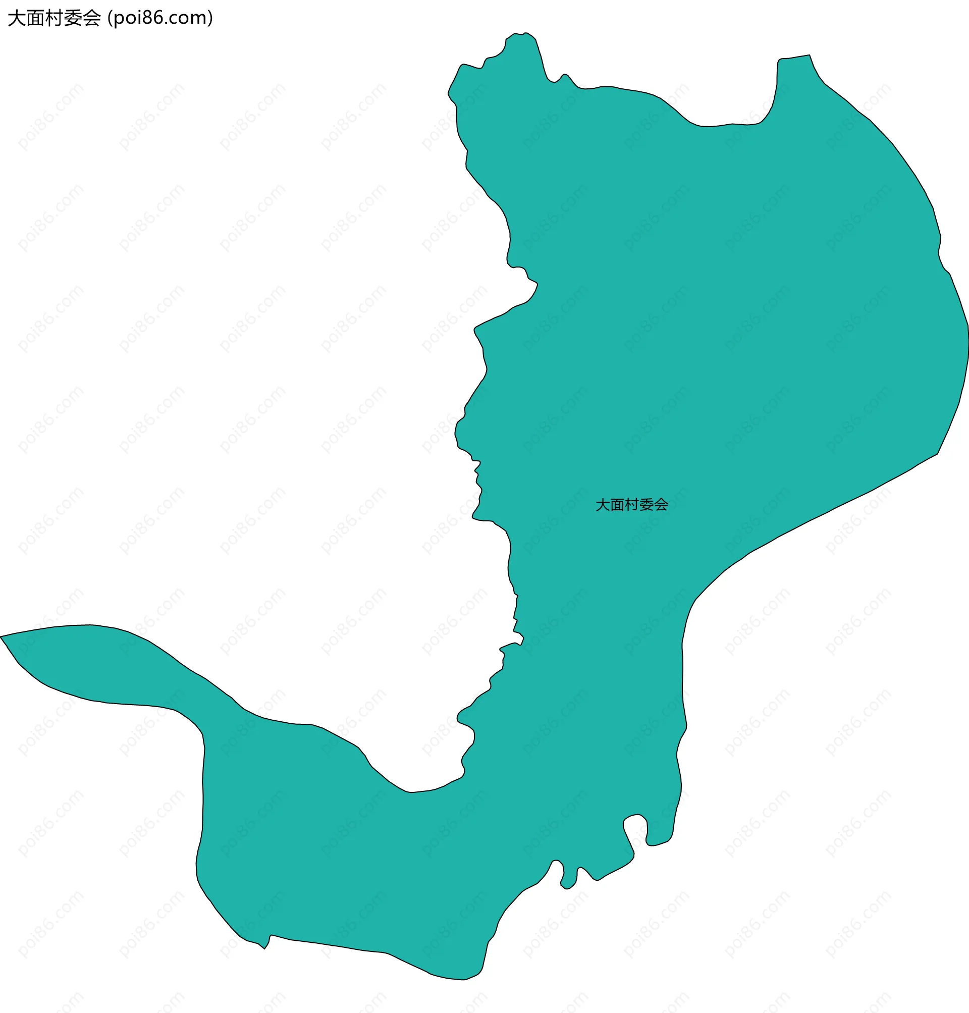 大面村委会边界地图