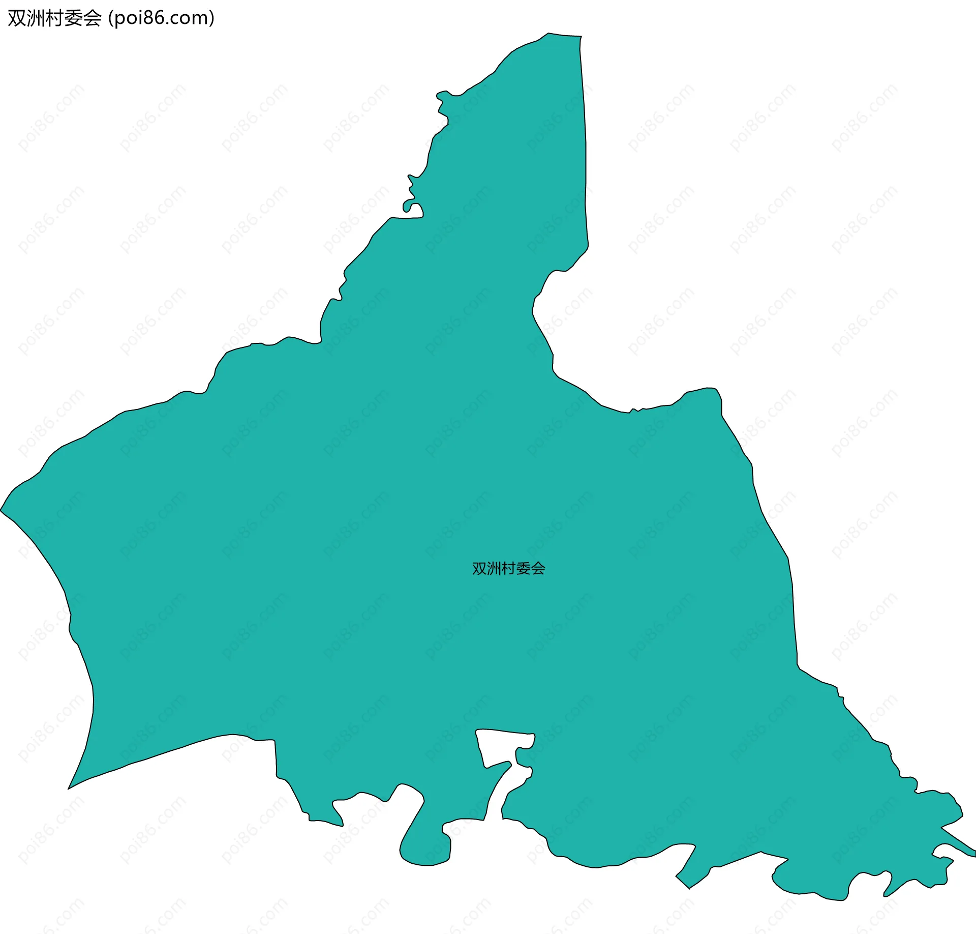 双洲村委会边界地图