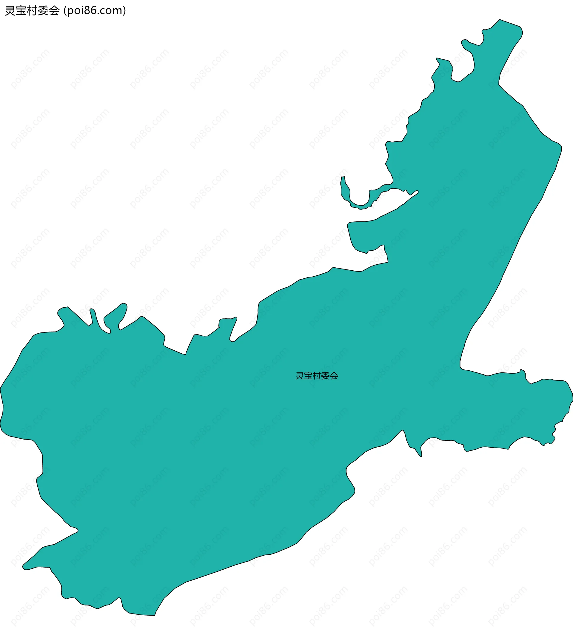 灵宝村委会边界地图