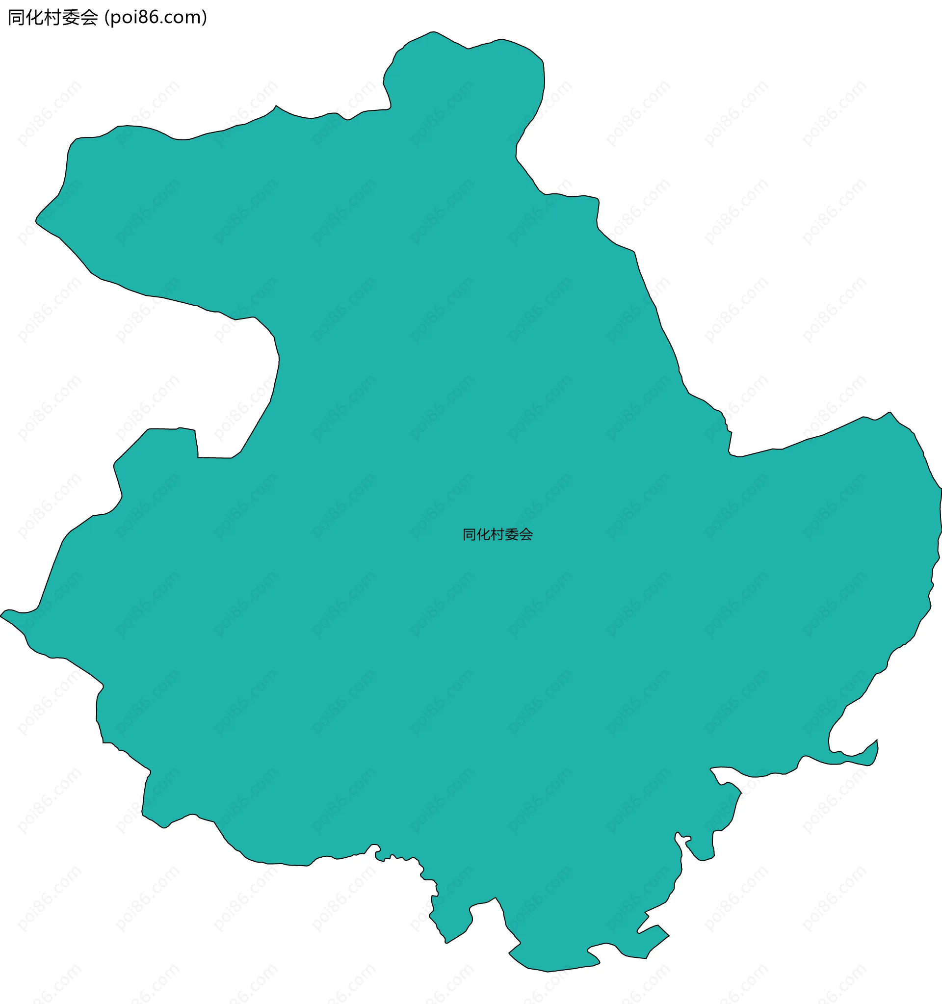 同化村委会边界地图