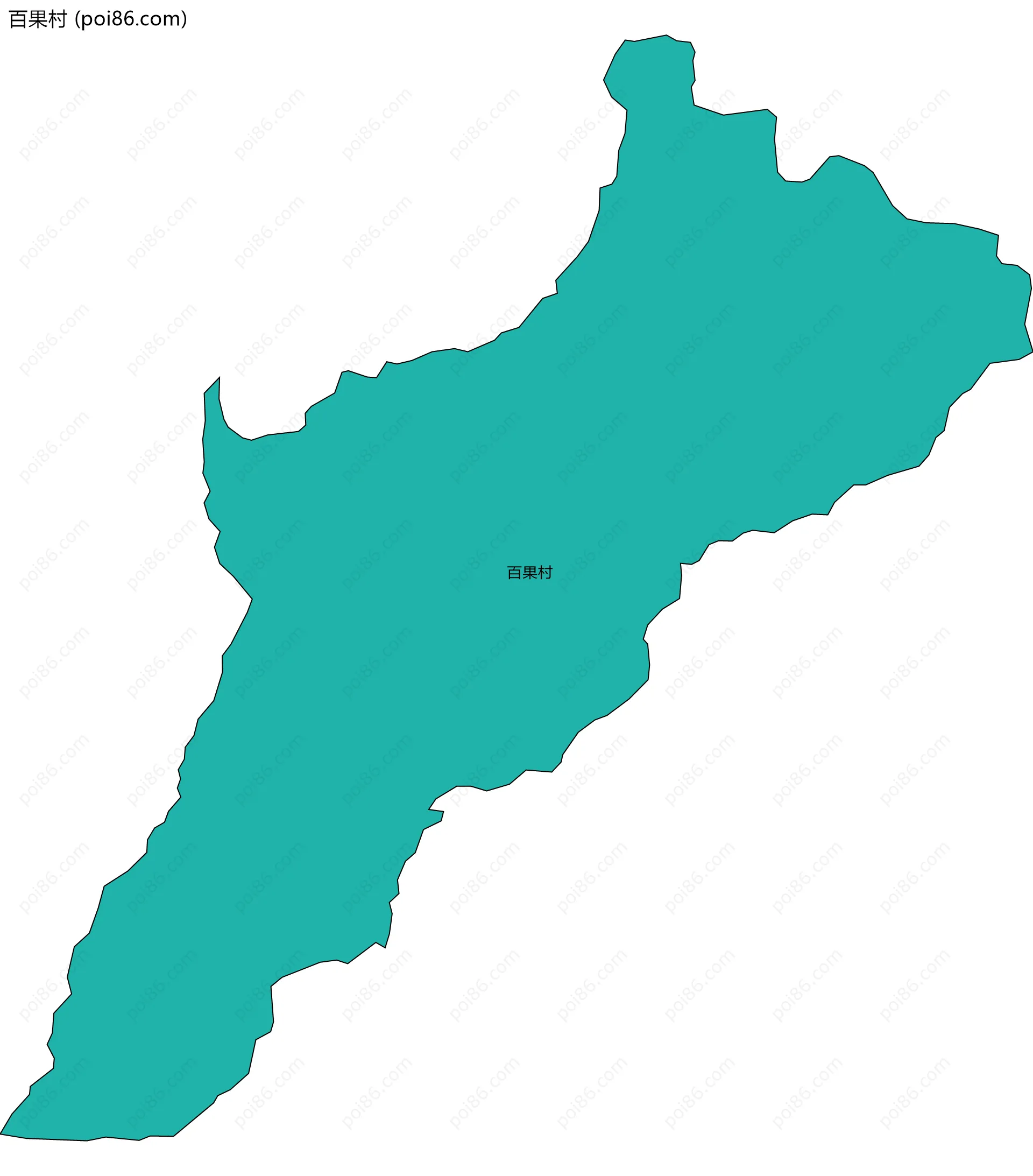 百果村边界地图