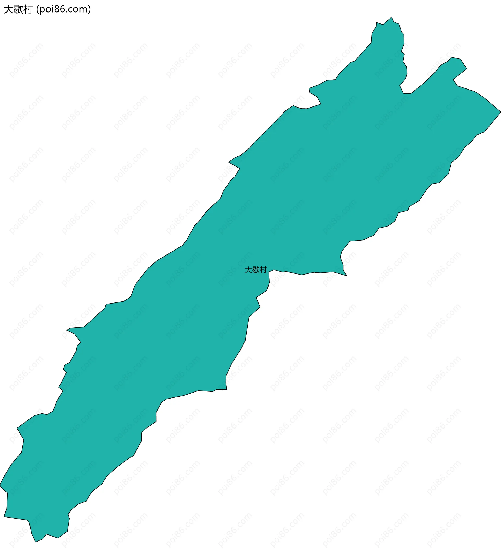 大歇村边界地图