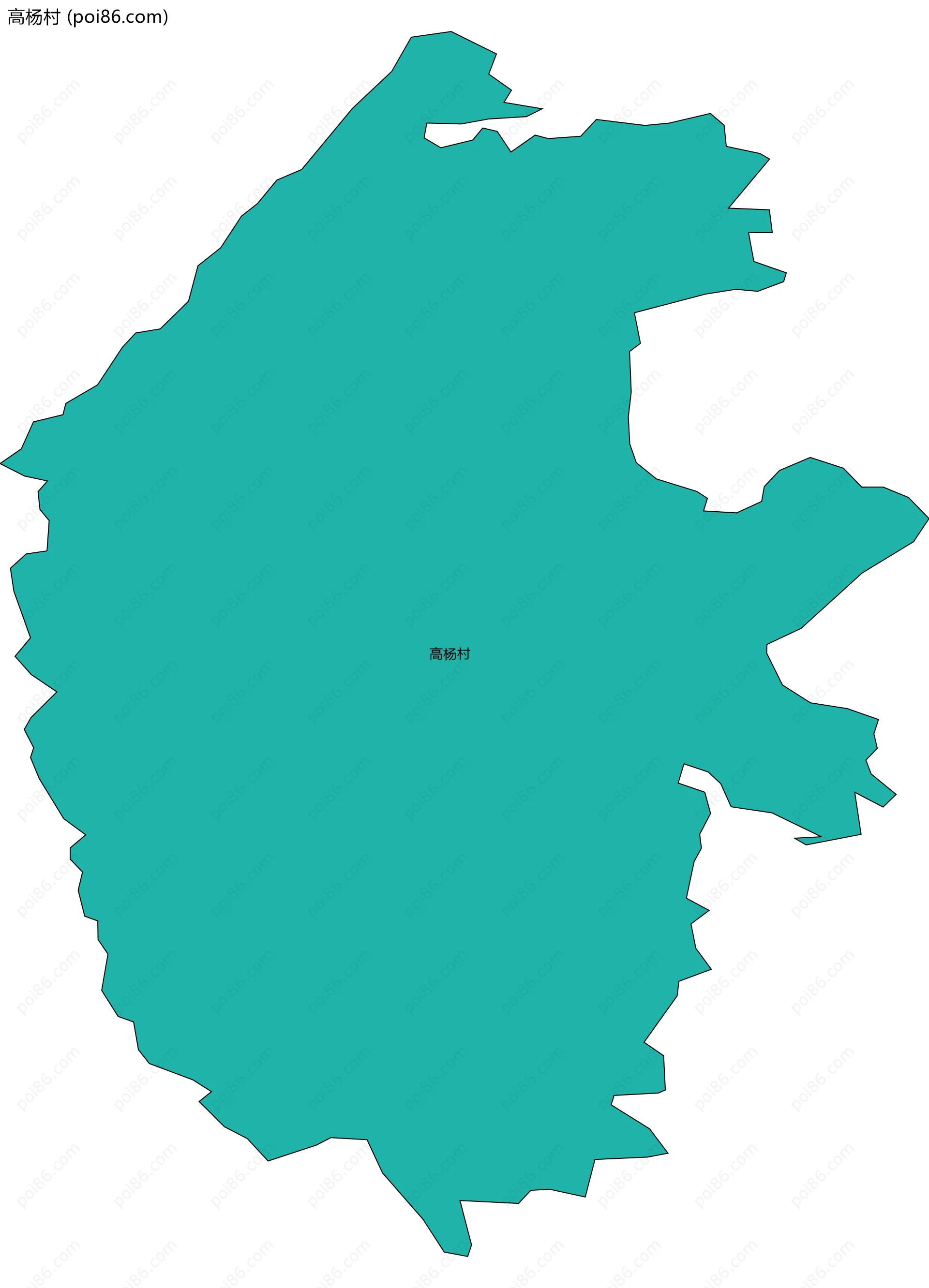 高杨村边界地图