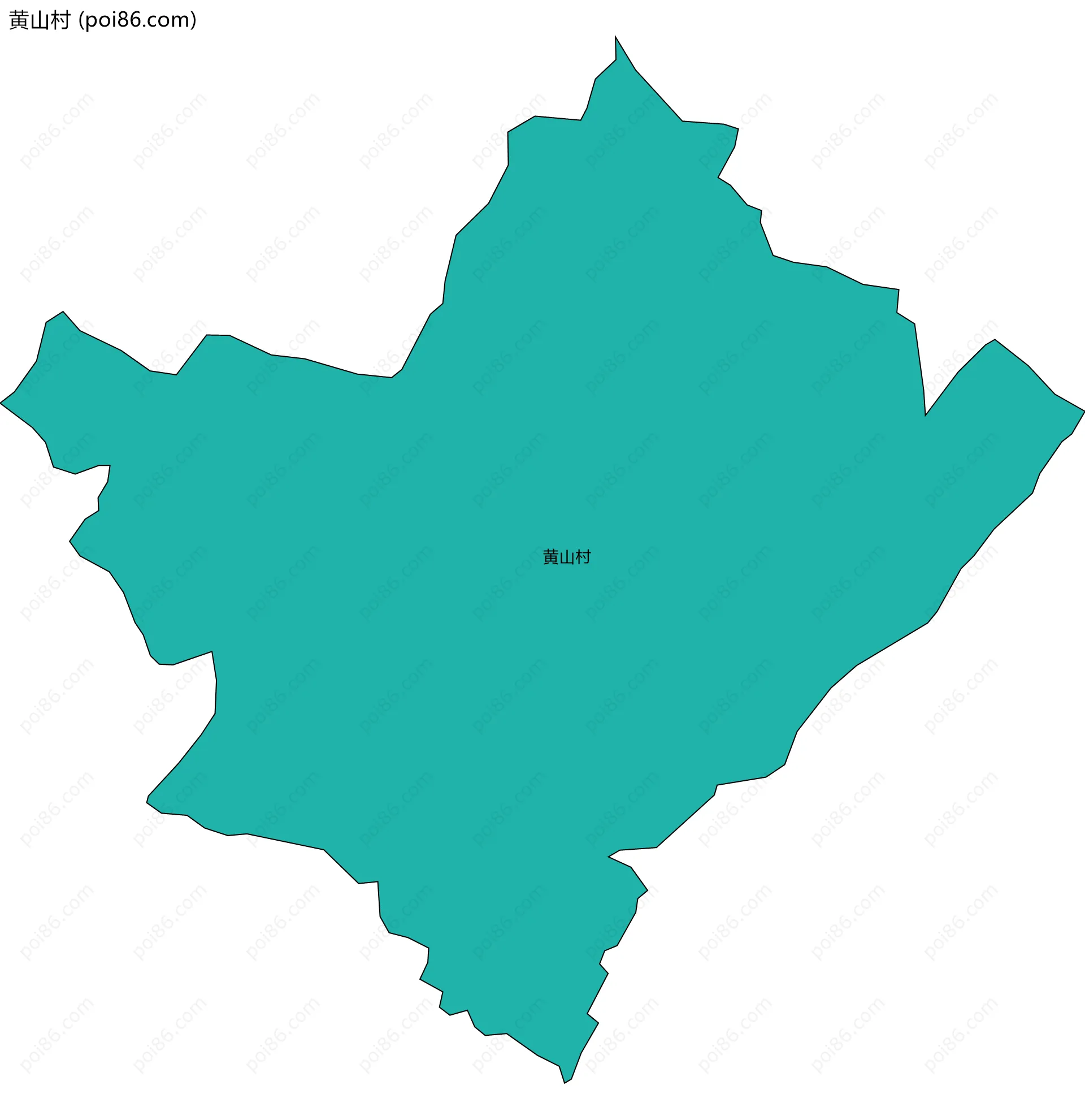 黄山村边界地图