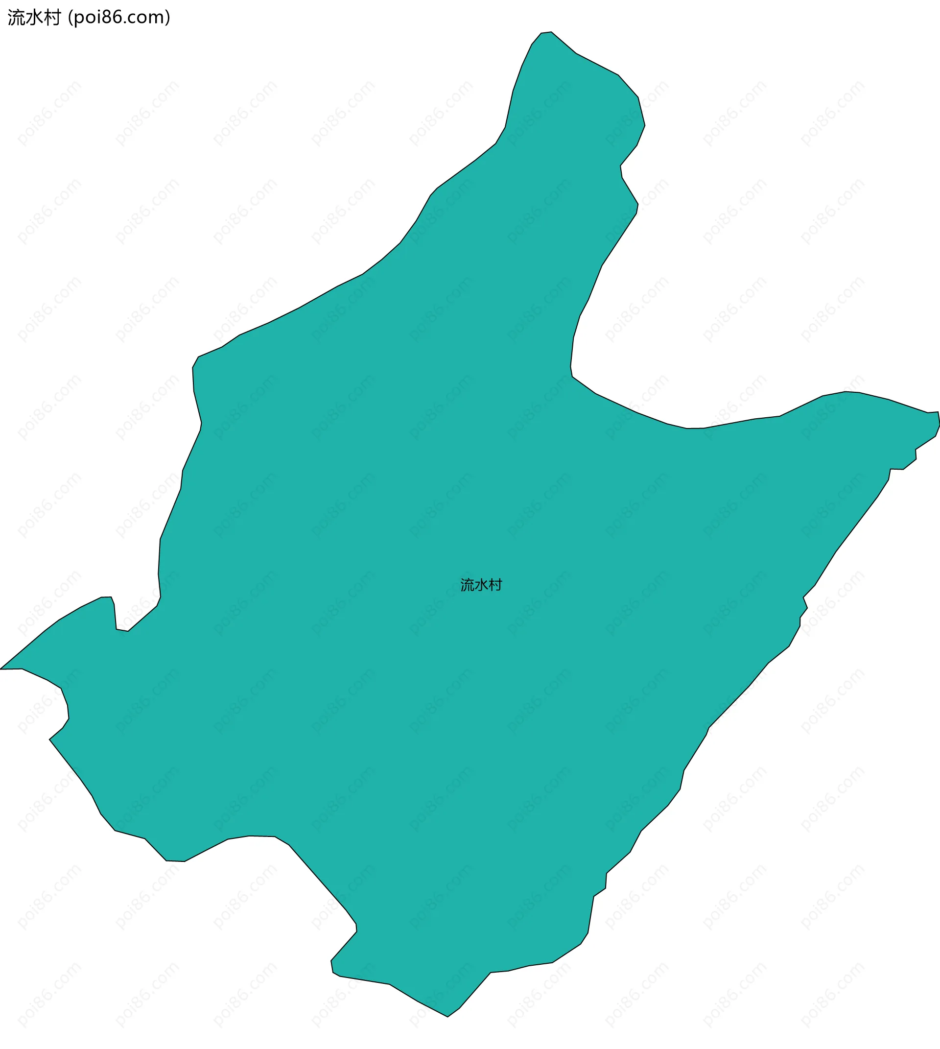 流水村边界地图