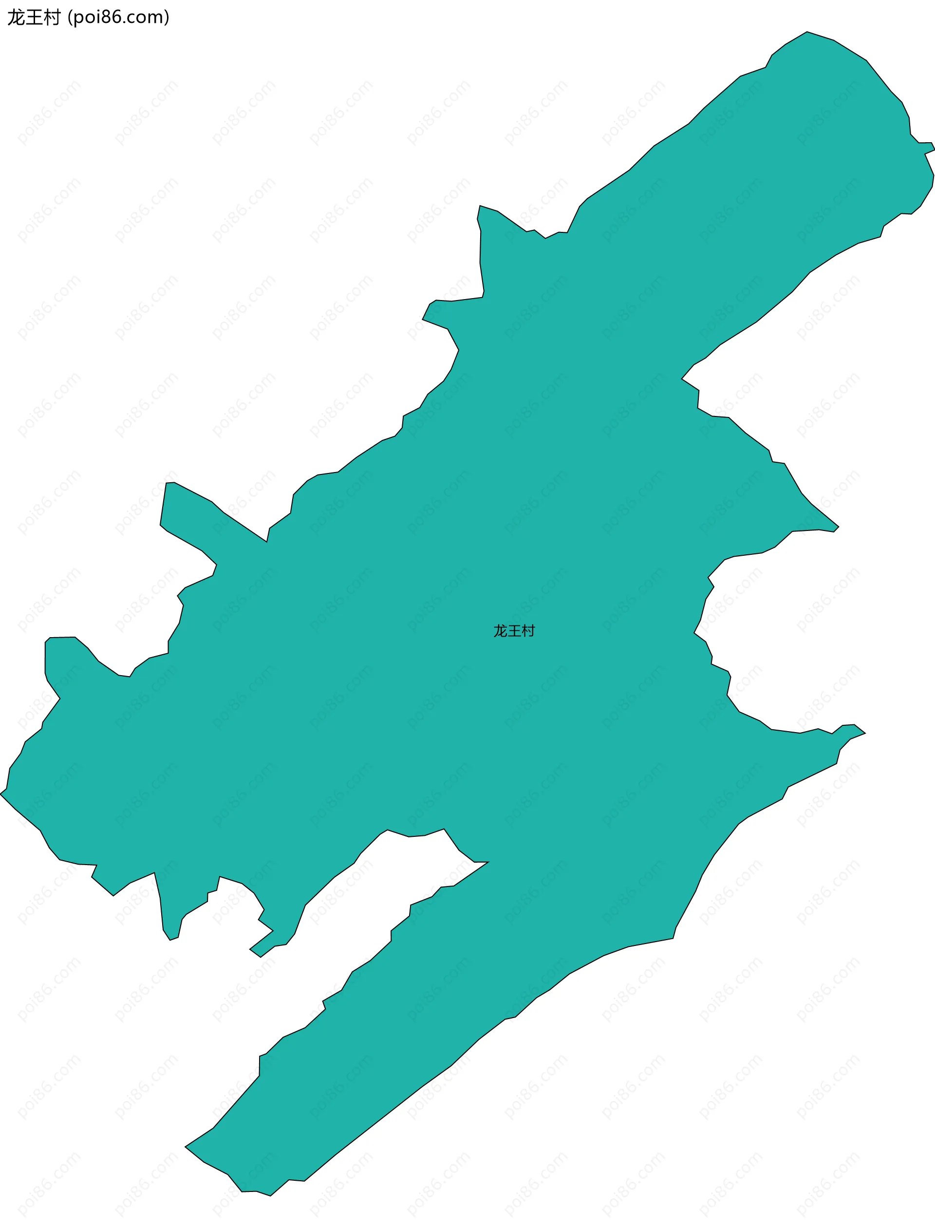 龙王村边界地图