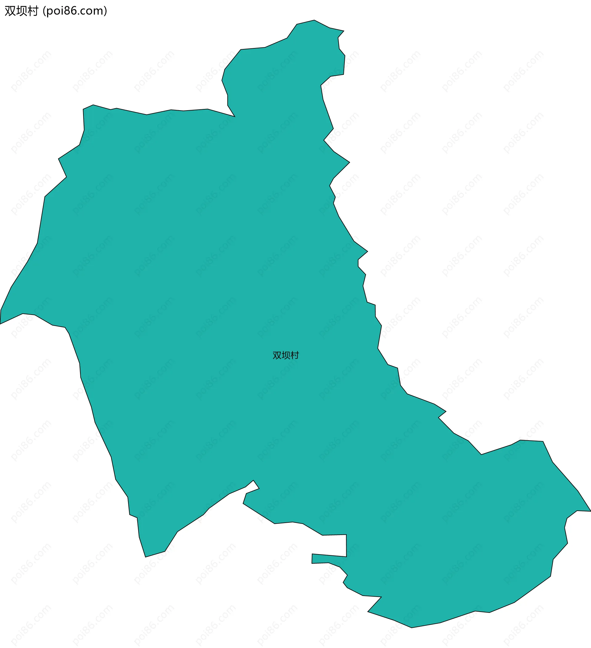 双坝村边界地图
