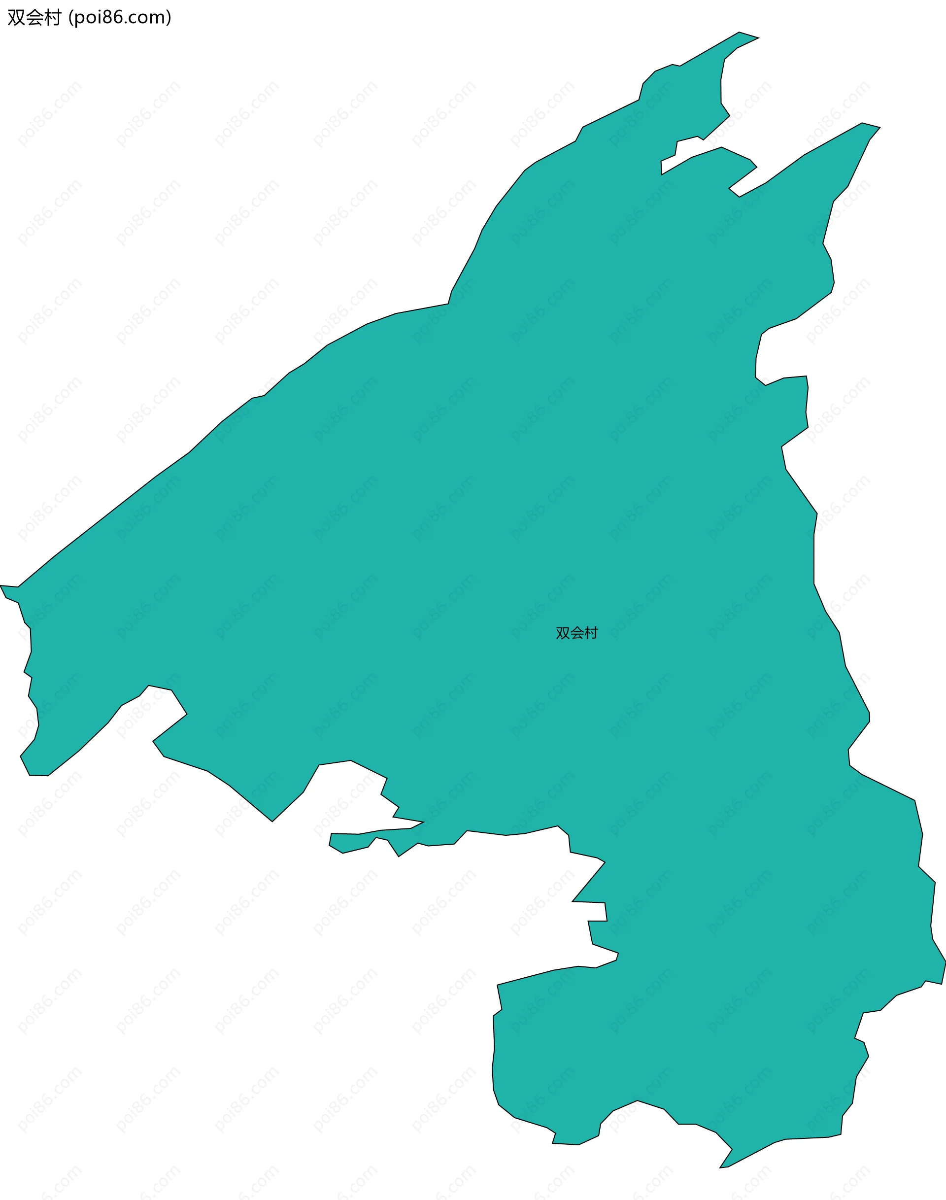 双会村边界地图