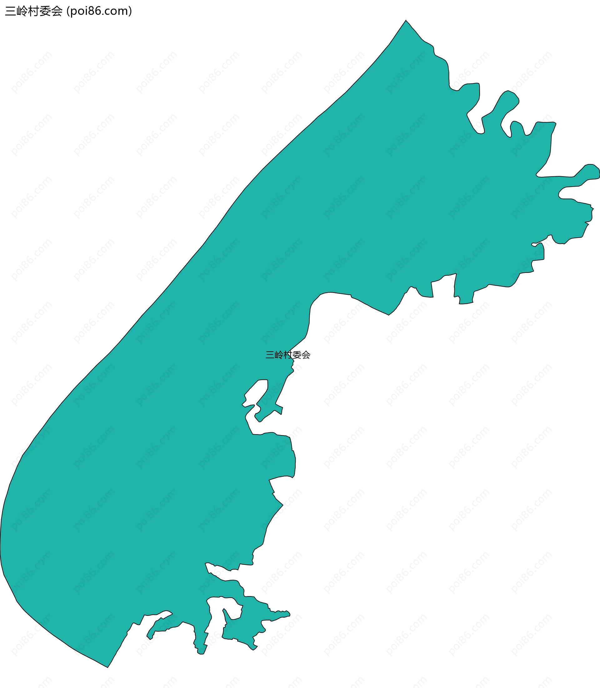 三岭村委会边界地图