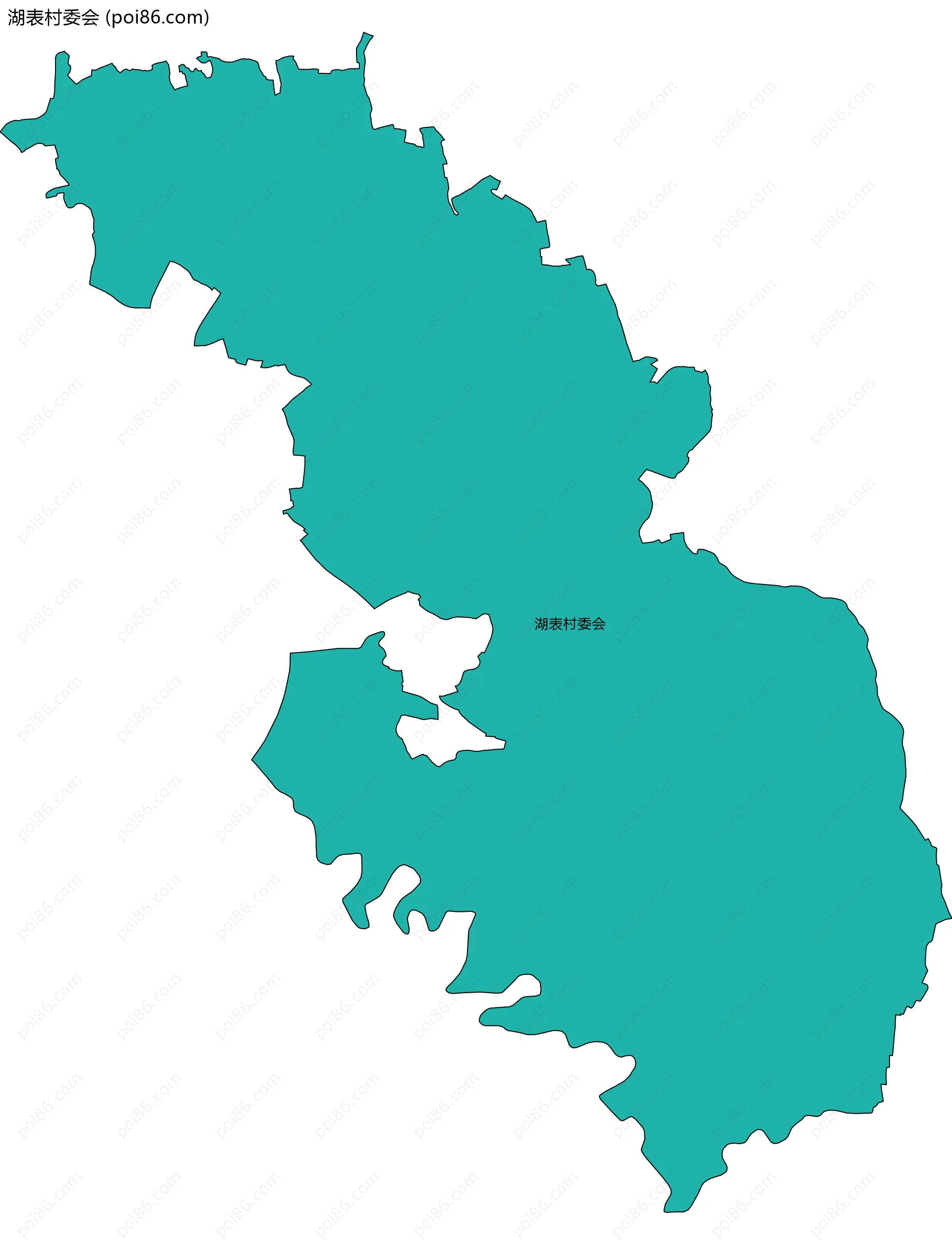湖表村委会边界地图
