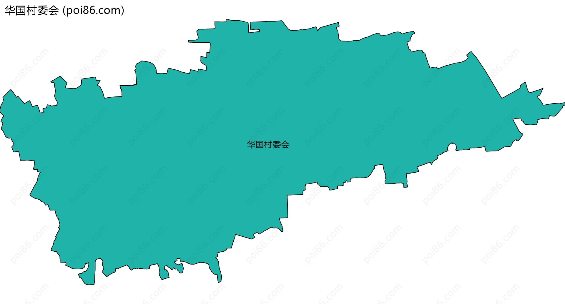 华国村委会边界地图