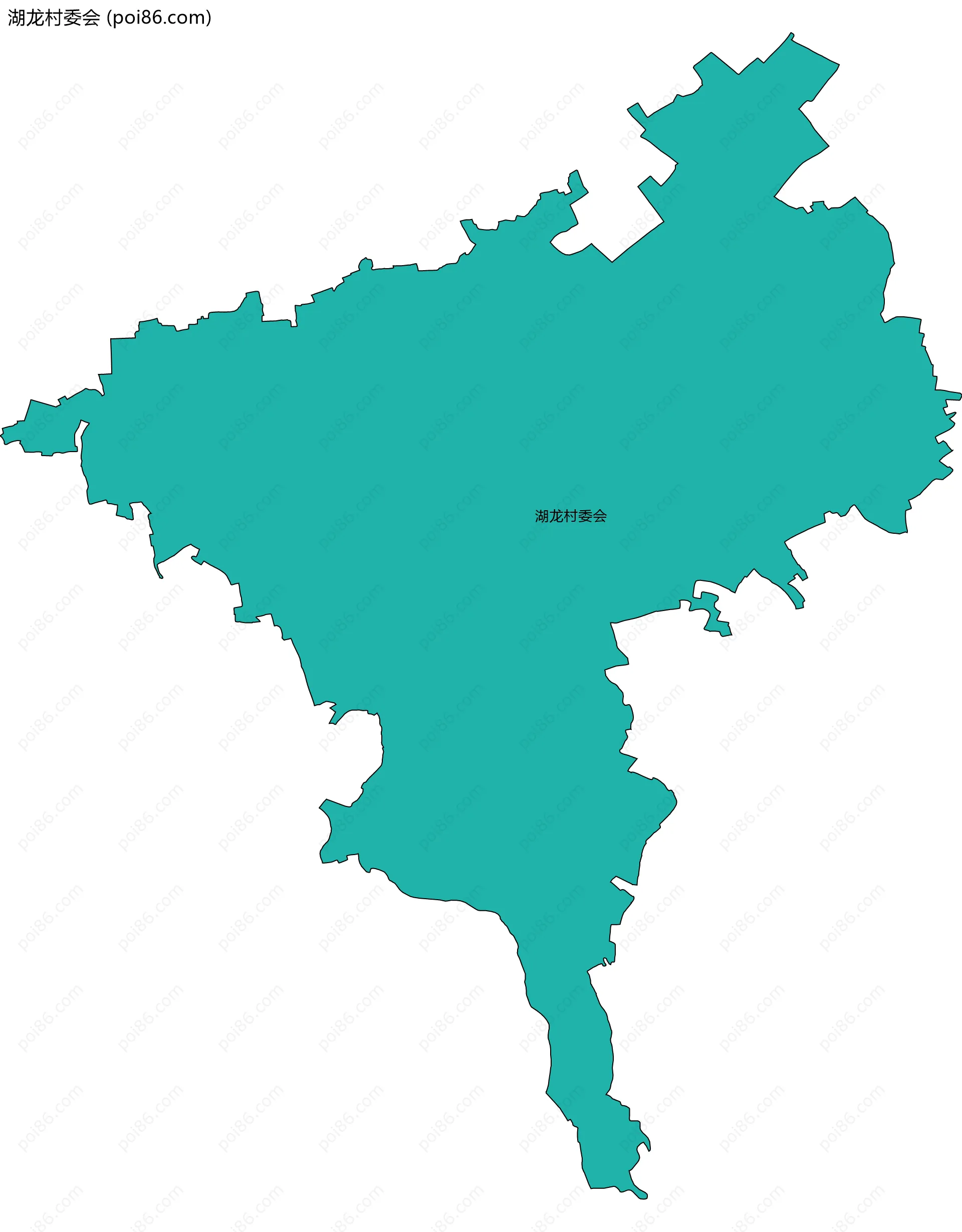 湖龙村委会边界地图