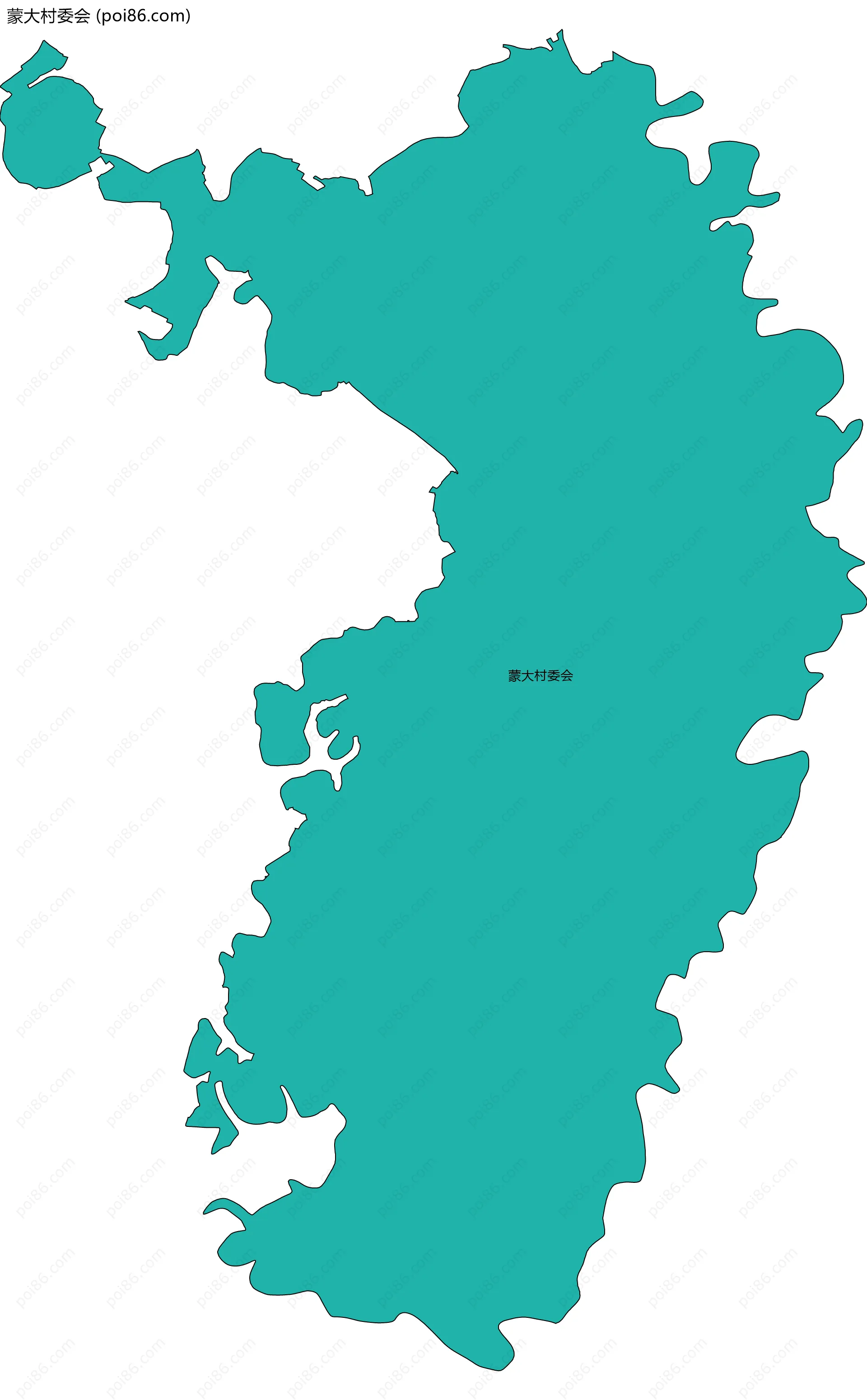 蒙大村委会边界地图