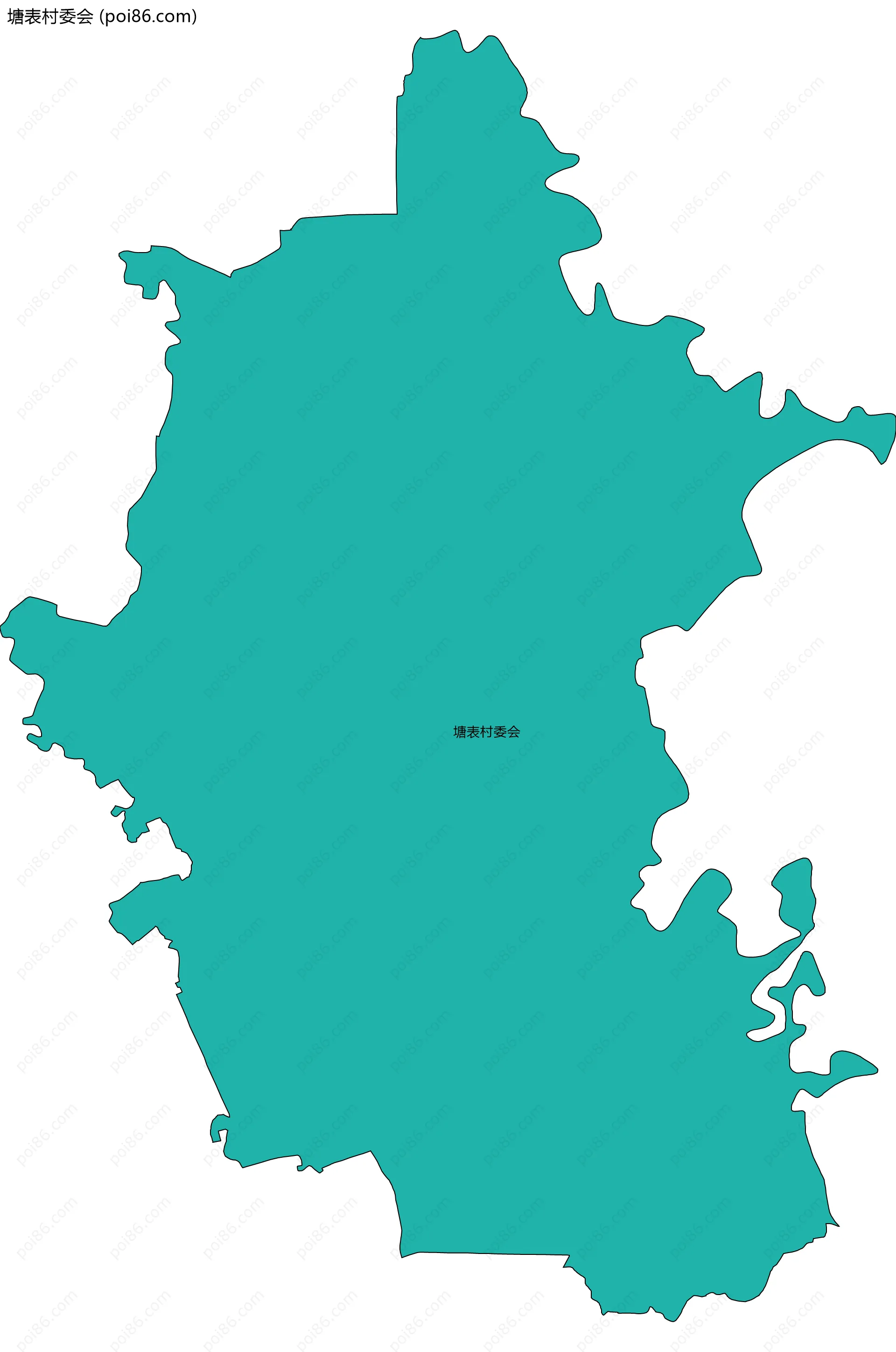 塘表村委会边界地图