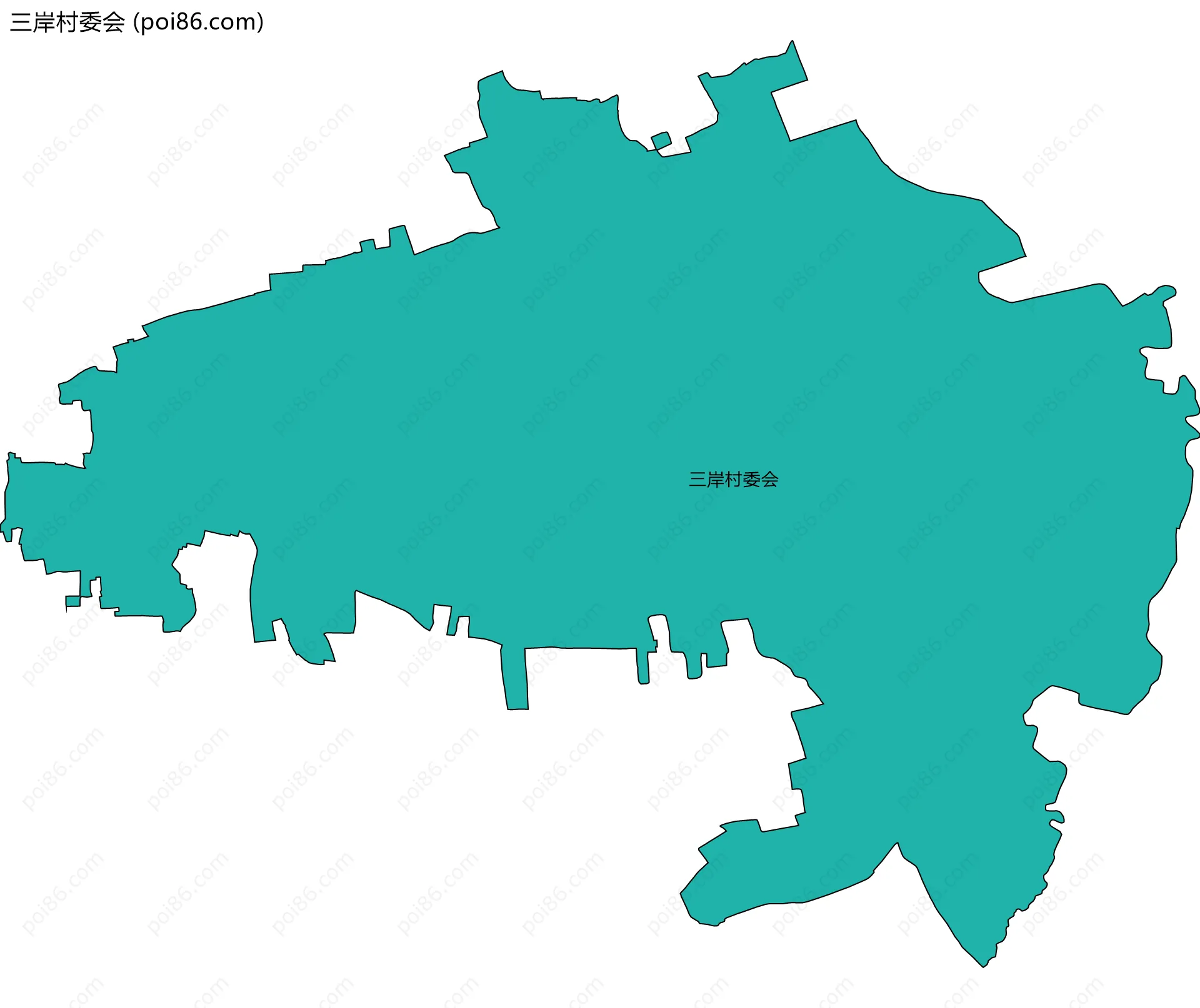 三岸村委会边界地图