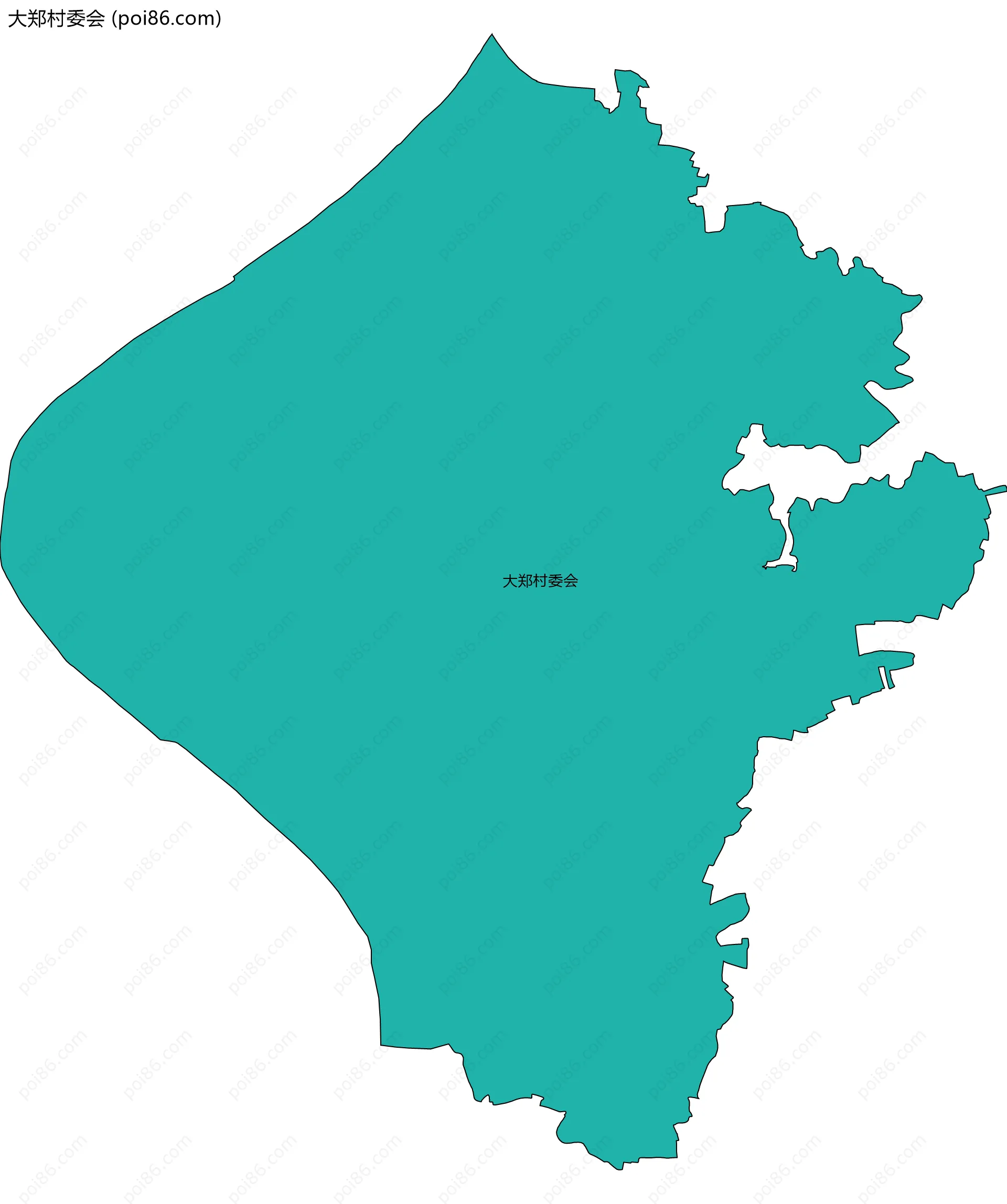 大郑村委会边界地图