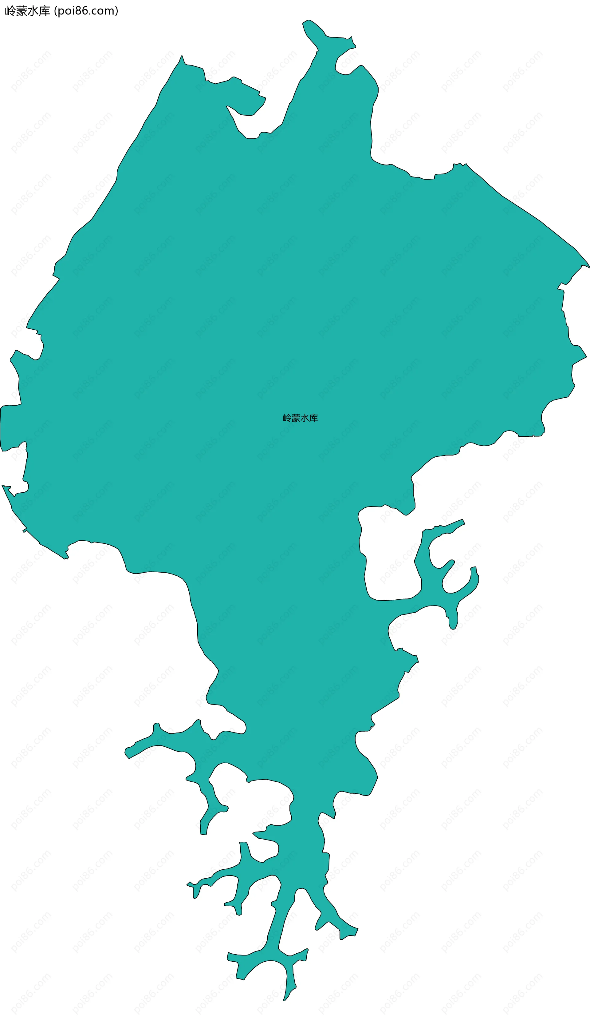 岭蒙水库边界地图