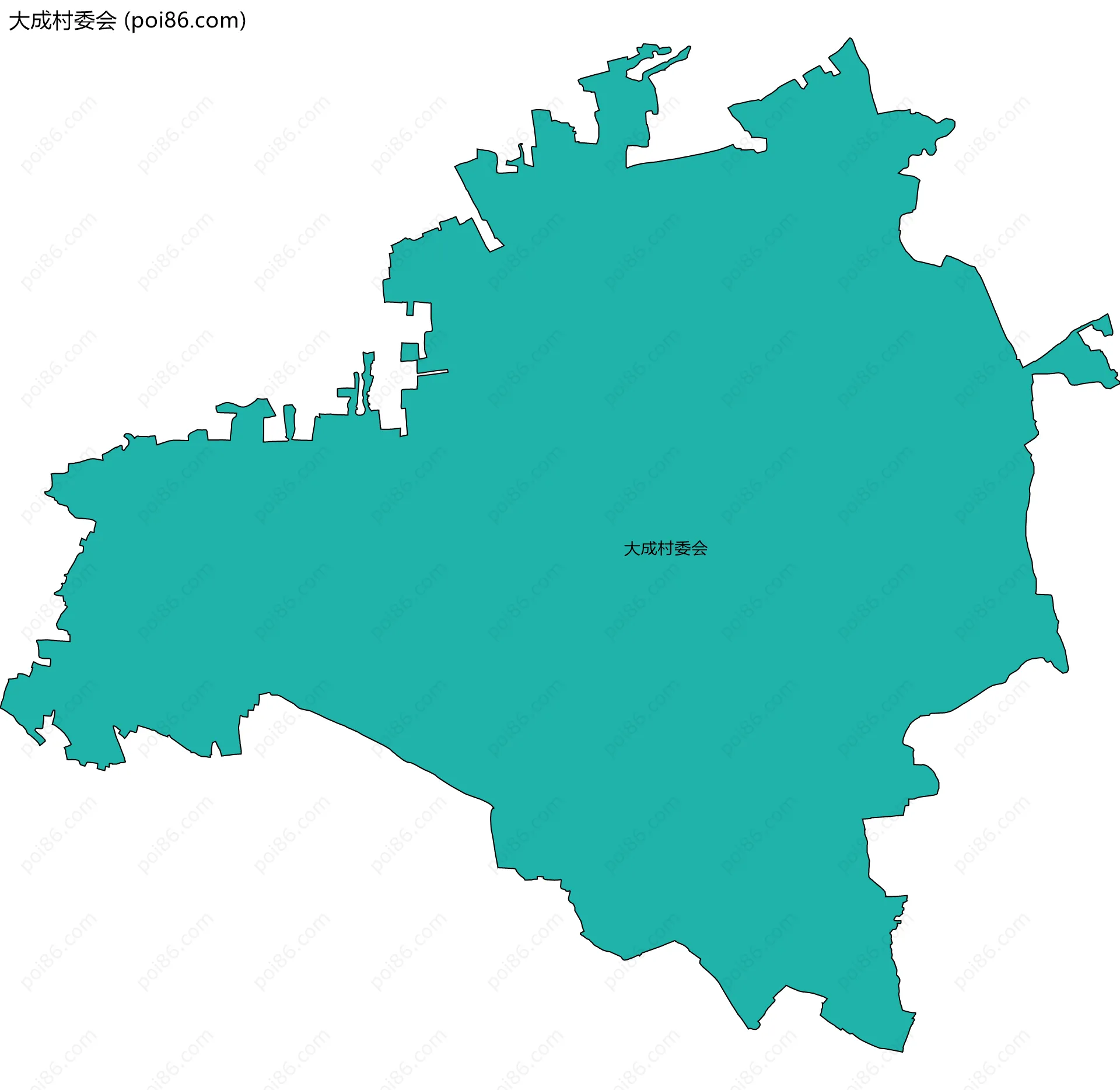 大成村委会边界地图