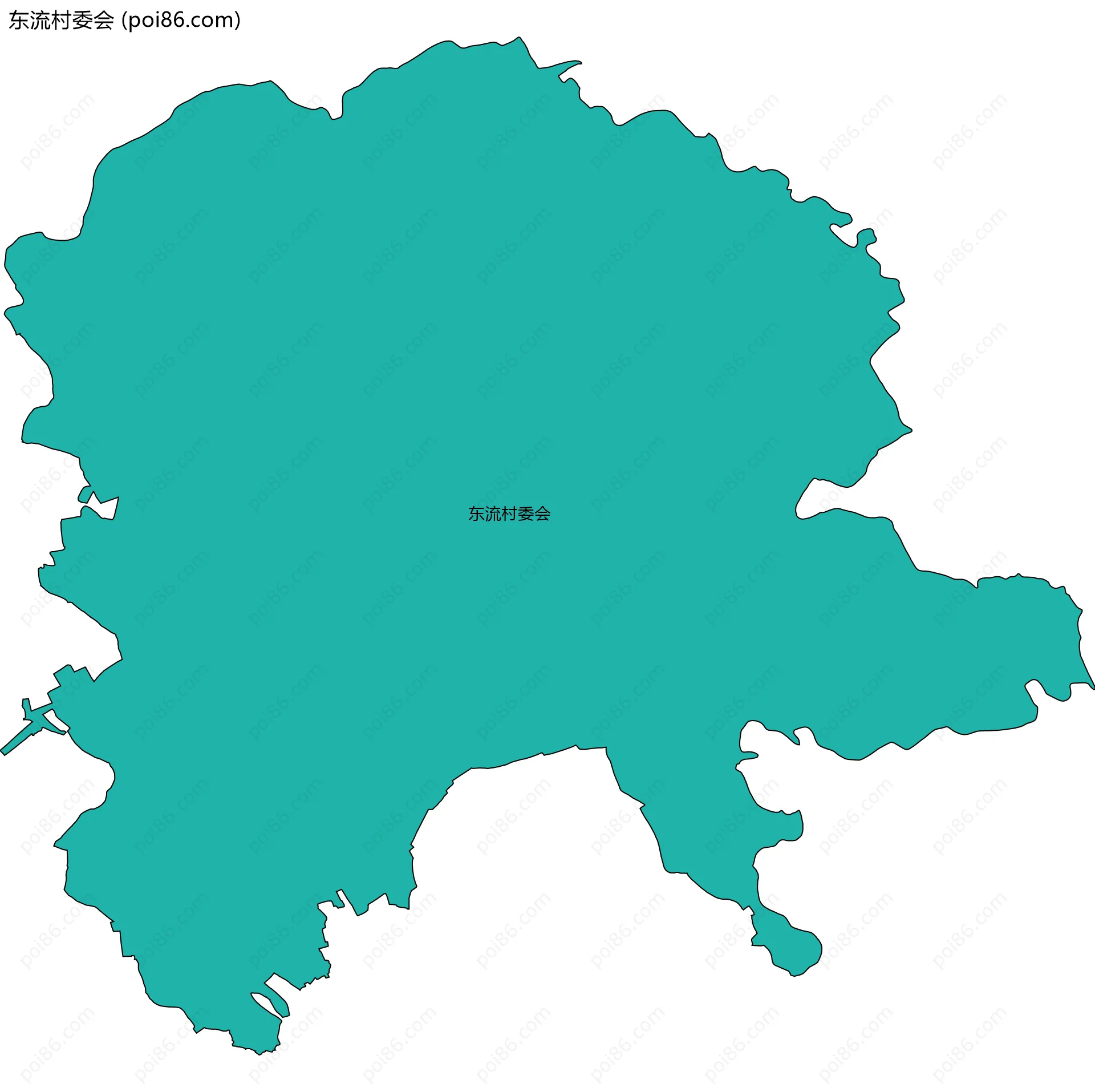 东流村委会边界地图