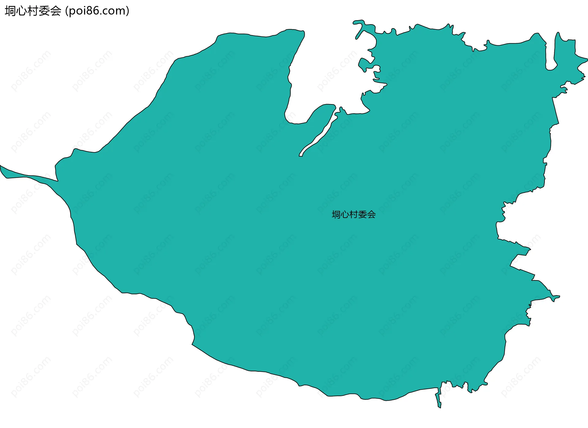 垌心村委会边界地图