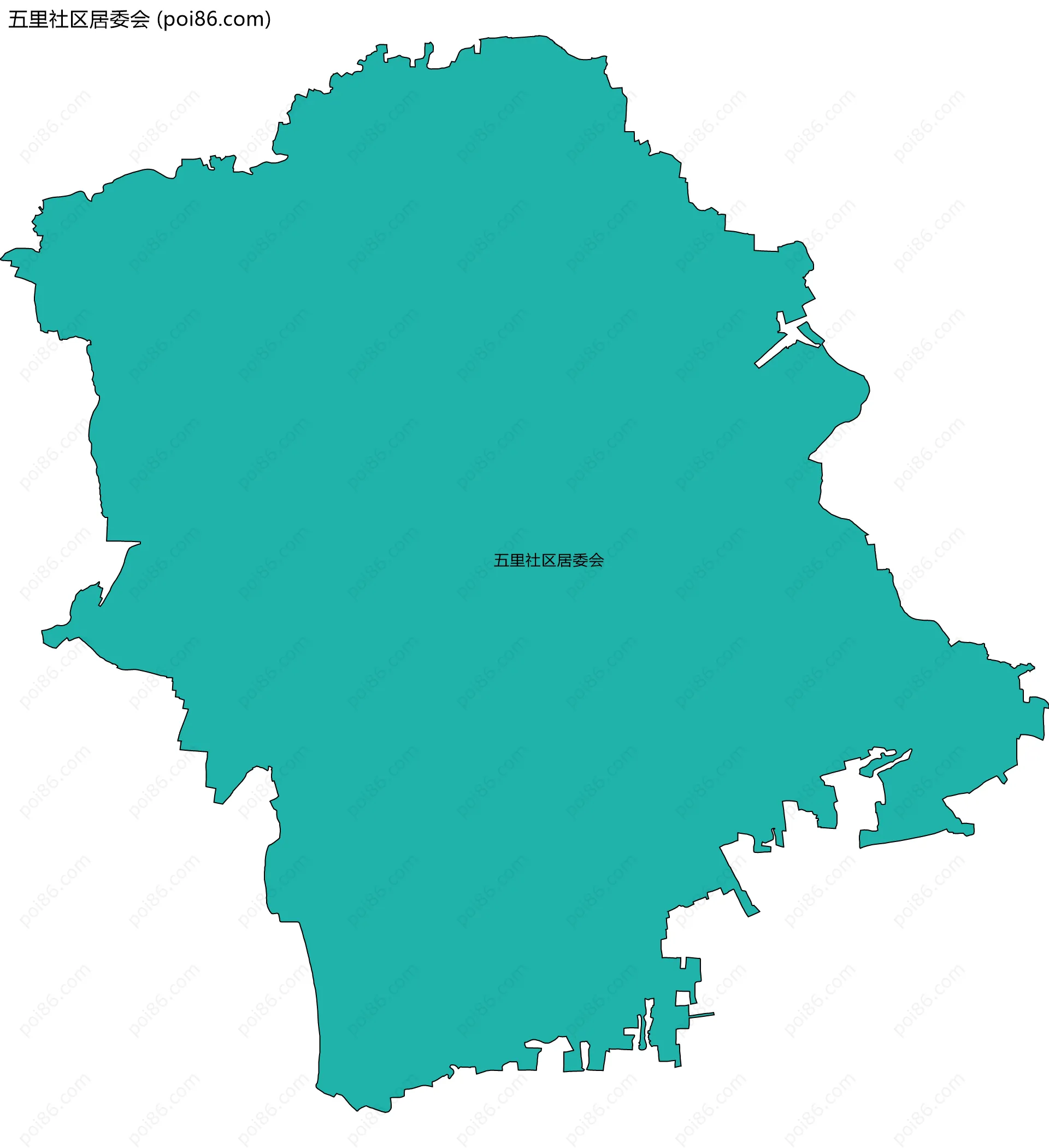 五里社区居委会边界地图